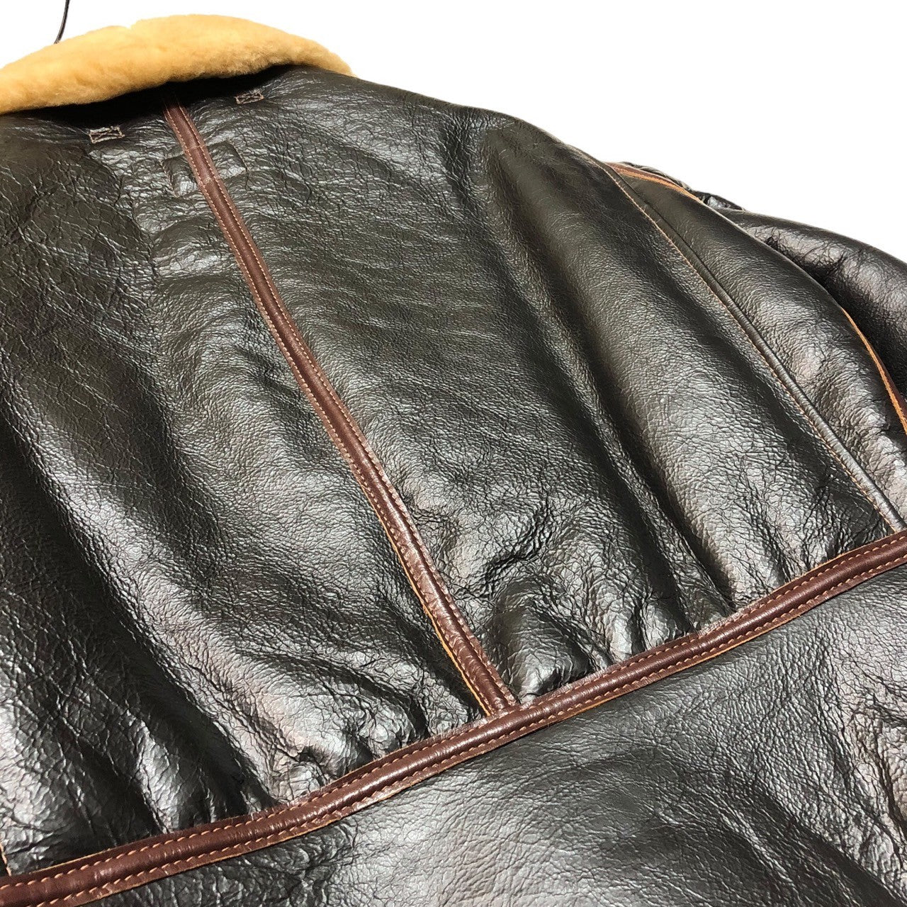 THE FEW(ザフュー) TYPE B-6 フライト ジャケット ムートン レザー 42-12746-P 42R(XL程度) ブラック The few Highlander