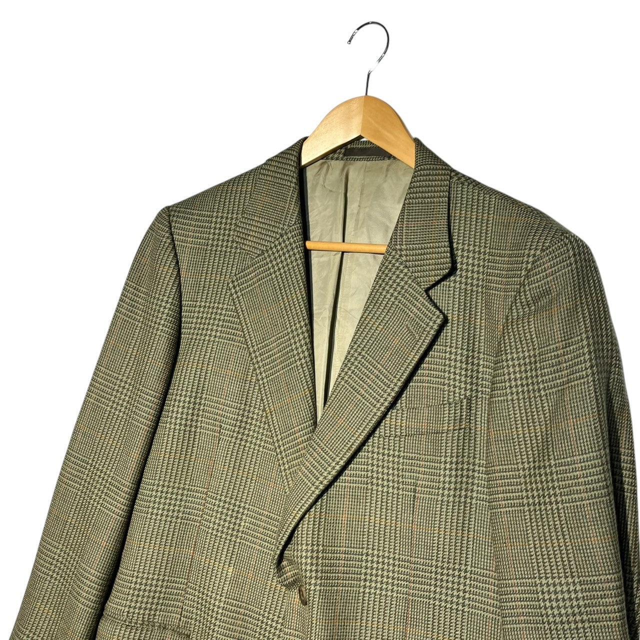 Burberrys(バーバリーズ) Vintage wool check 2B jacket ヴィンテージ ウール チェック2Bジャケット グリーン