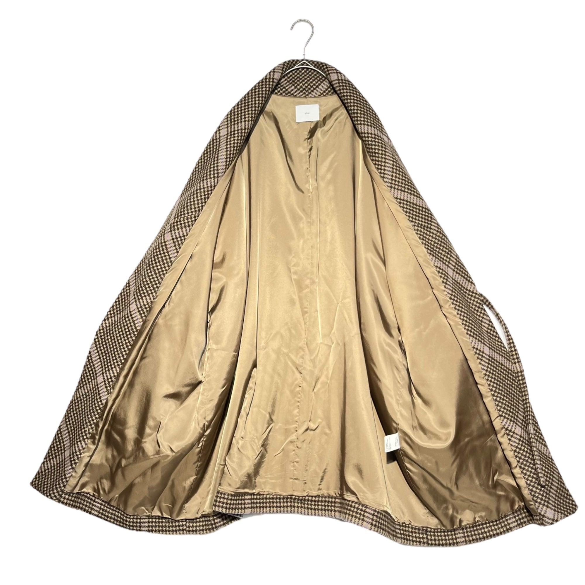 ATHA(アタ) BIG CHECK NORAGI COAT ビッグ チェック ノラギ コート A-1901-T-09 FREE ベージュ ジャケット