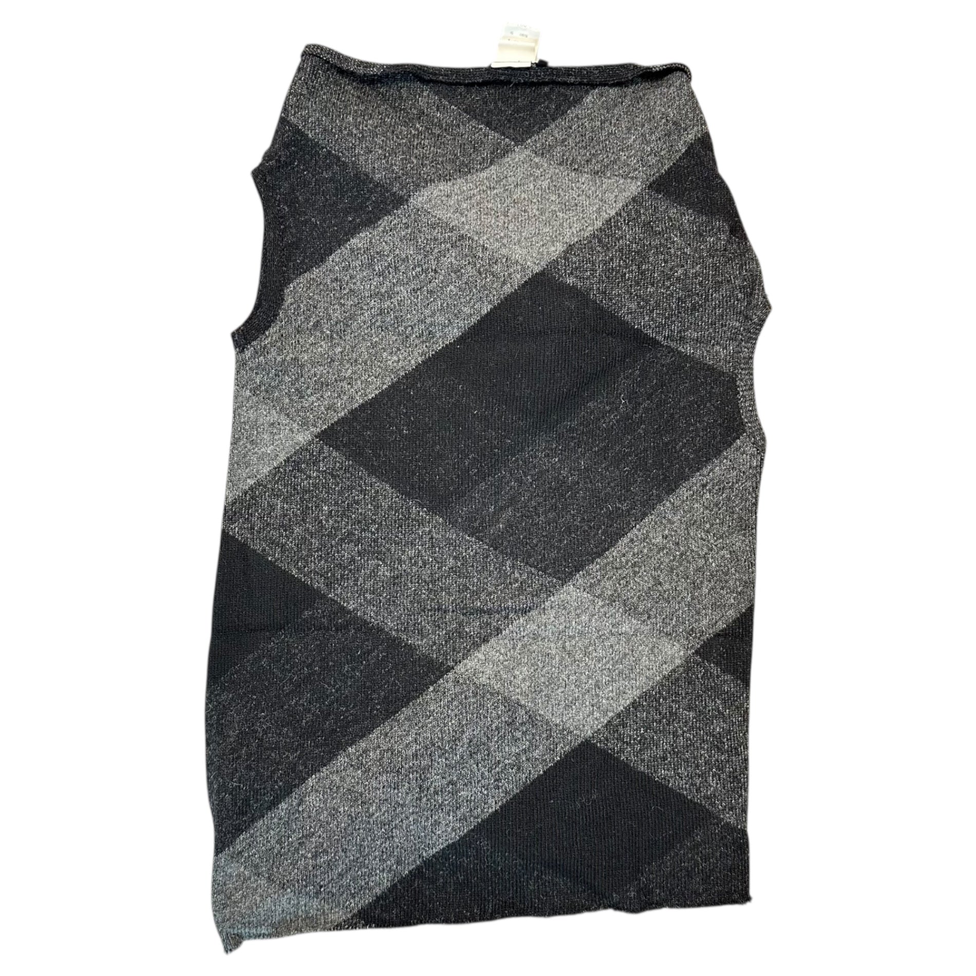 Y's(ワイズ) Shaped Wool Sleeveless Knit 変形 ウール ノースリーブ ニット YN-T35-965 表記無(M程度) グレー ベスト