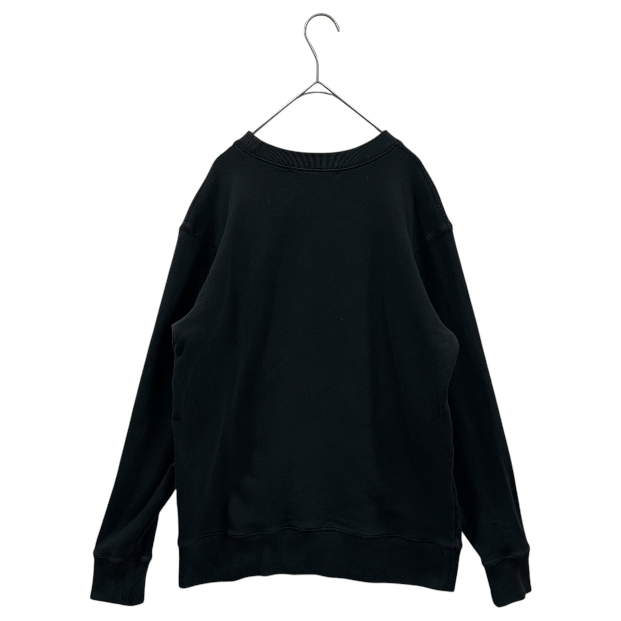 Richardson(リチャードソン) Logo-Stitched Crew-Neck Sweatshirt ロゴ ステッチ クルーネック スウェット M ブラック 海外通販サイト購入品