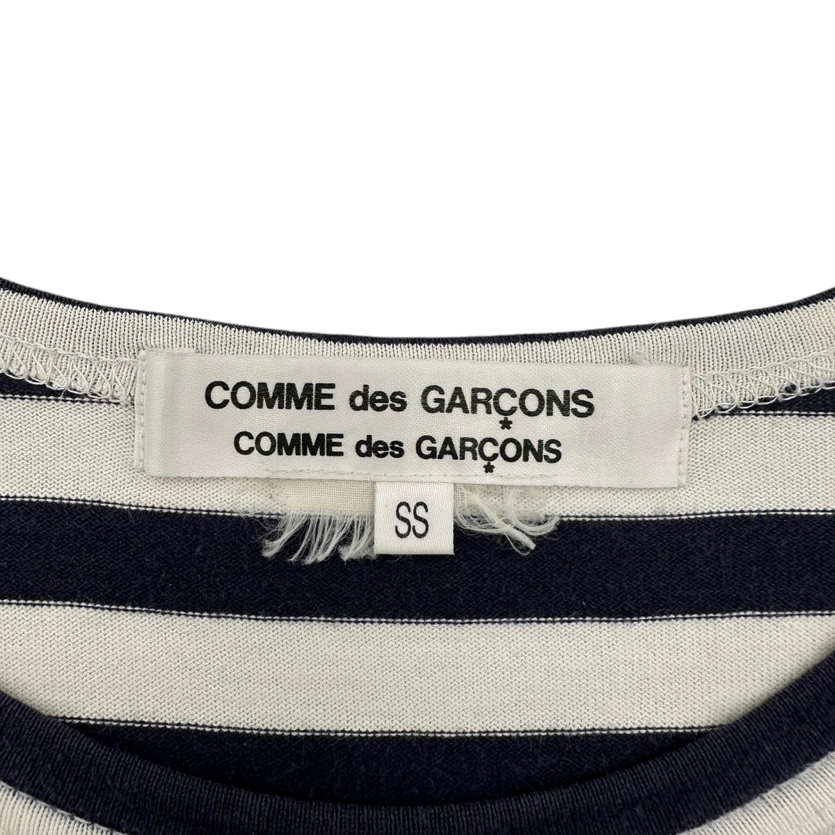 COMME des GARCONS COMME des GARCONS(コムデギャルソンコムデギャルソン) 2007AW Numbered Print Striped L/S T-Shirt ナンバリング プリント 長袖 ボーダー Tシャツ RT-T006 SS ホワイト×ネイビー AD207