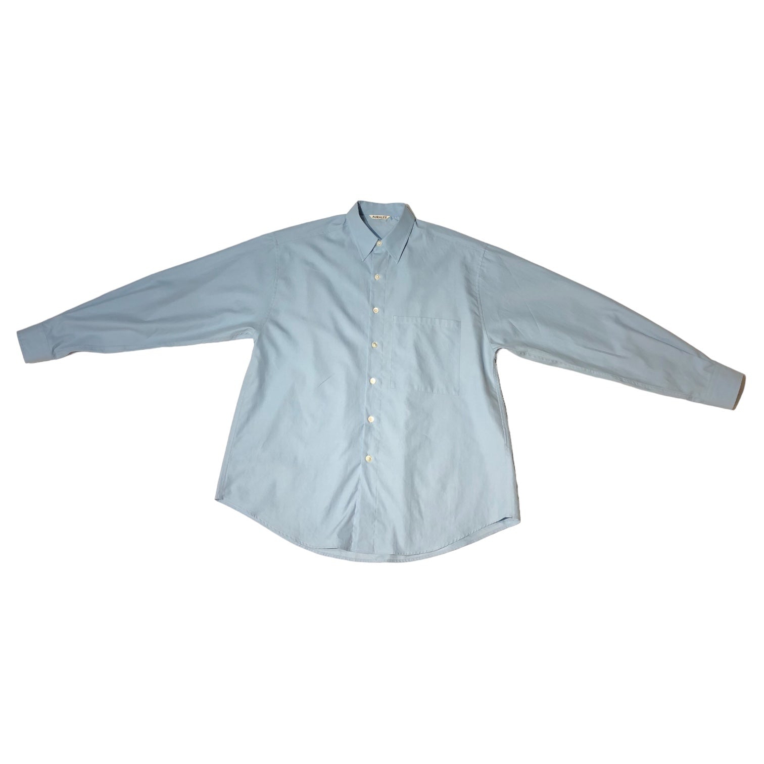 AURALEE(オーラリー) 24SS WASHED FINX TWILL BIG SHIRT ウォッシュド フィンクス ツイル ビッグシャツ A24SS02TN 3 ブルー 著名人着用・完売品