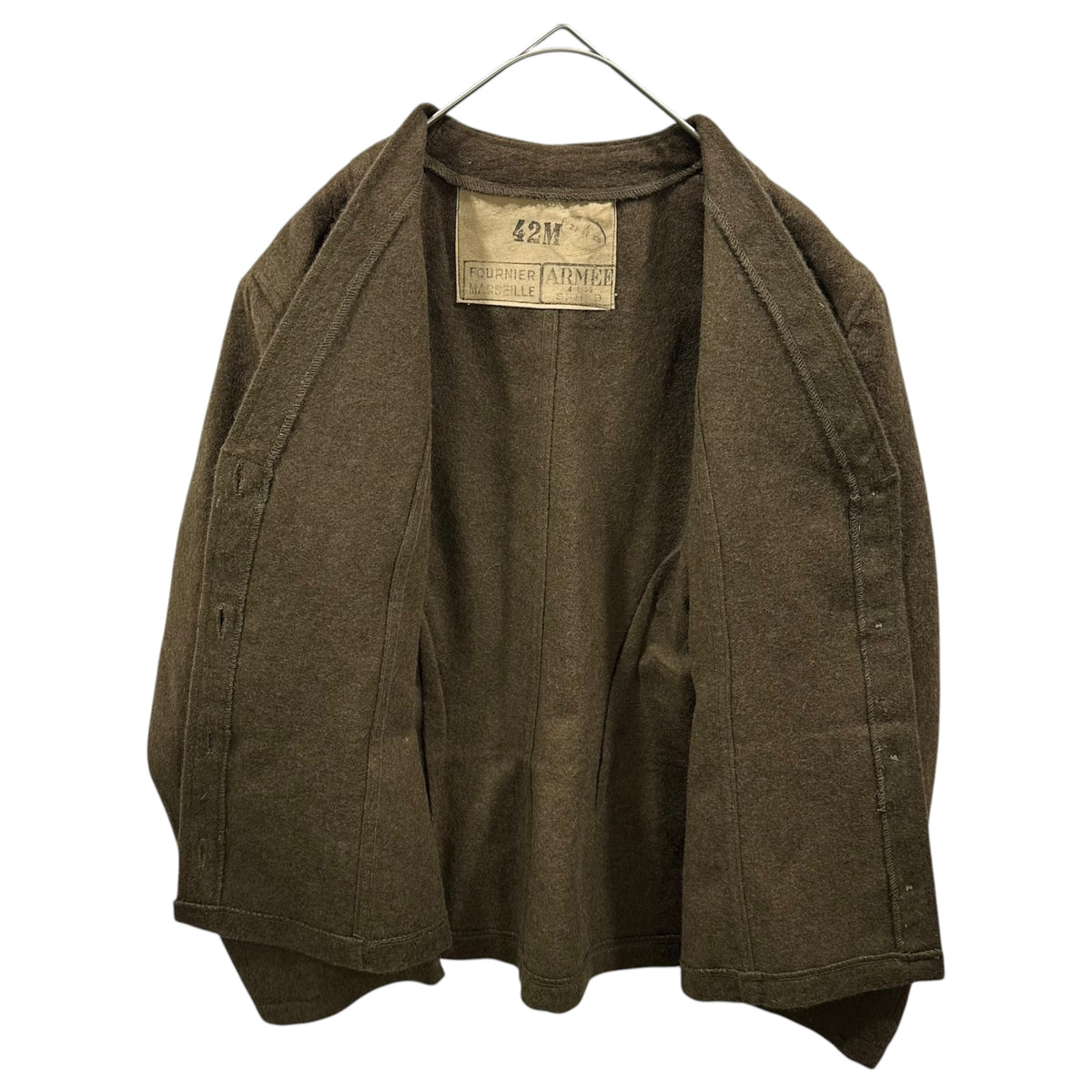FRENCH MILITARY(フランス軍) 1950's~ Vintage Wool Liner Jacket ヴィンテージ ウール ライナー ジャケット 42M オリーブ 50年代 ヴィンテージ カーディガン