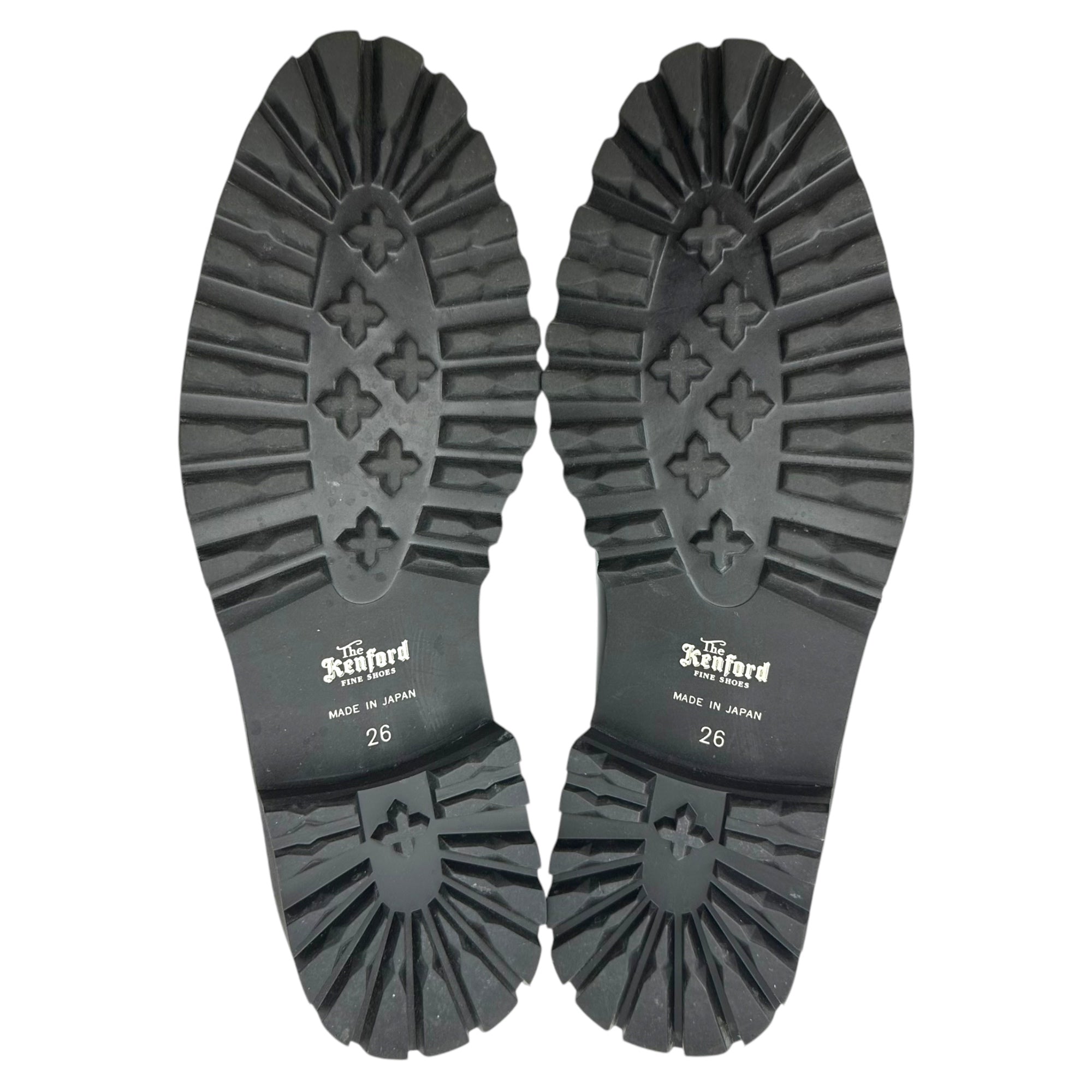 The Kenford Fineshoes(ケンフォードファインシューズ) TANK SOLE QUILT TASSEL LOAFERS タンク ソール キルト タッセル ローファー 26cm ブラック レザー シューズ