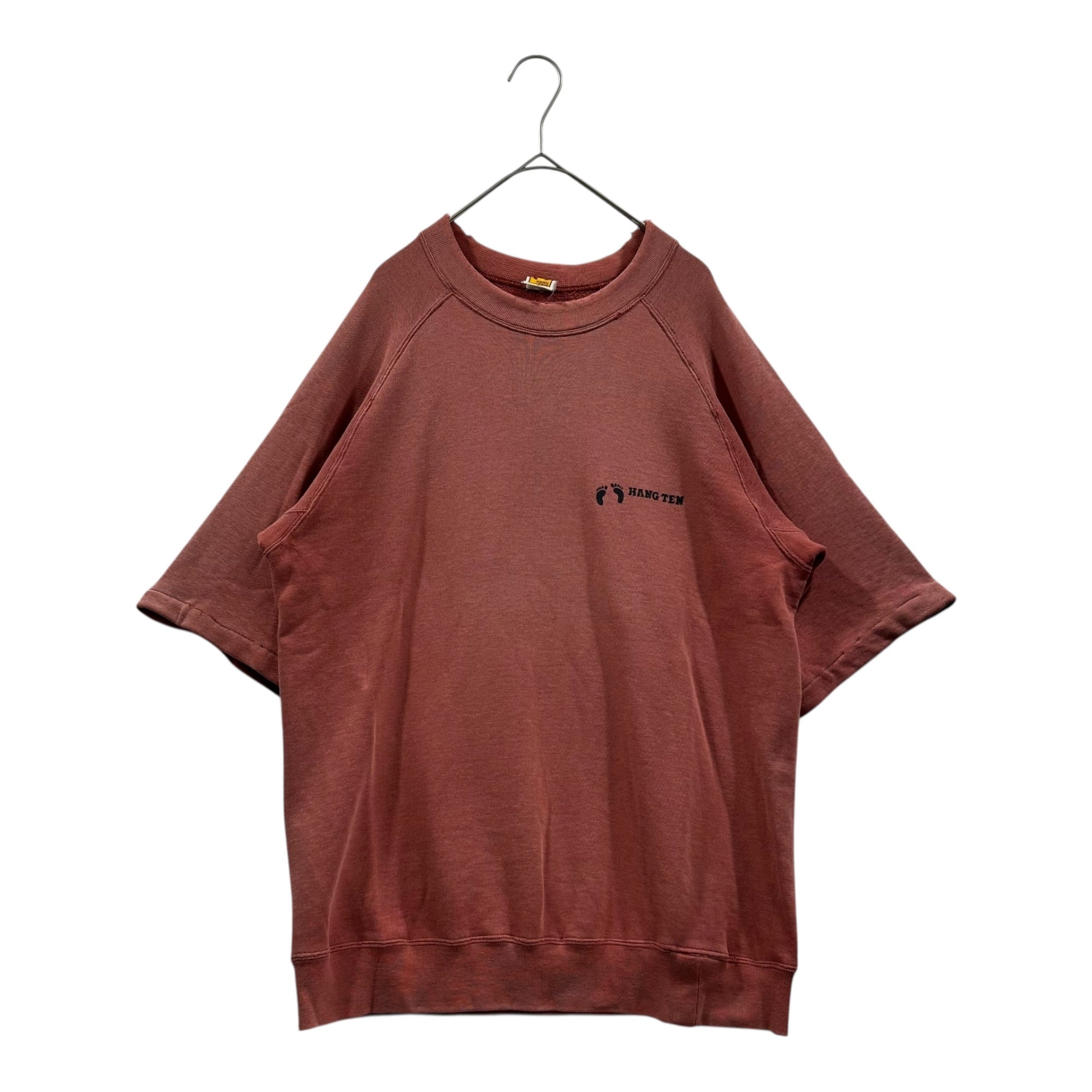HANG TEN HANGTEN(ハンテン) 70's~80's Logo Print Short-Sleeve Sweatshirt ロゴ プリント 半袖 スウェット M レッド 70年代~80年代 ヴィンテージ Tシャツ