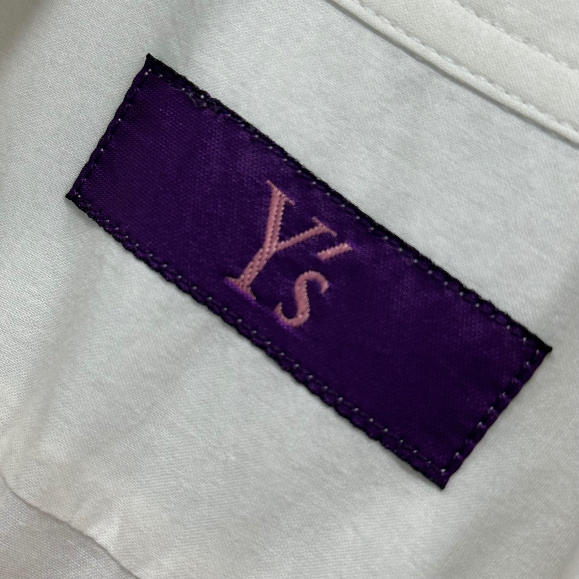 Y's PINK(ワイズピンク) Faux Layered White Blouse Shirt フェイク レイヤード ホワイト ブラウス シャツ YC-B22-001 2(M程度) ホワイト 男性着用可能サイズ