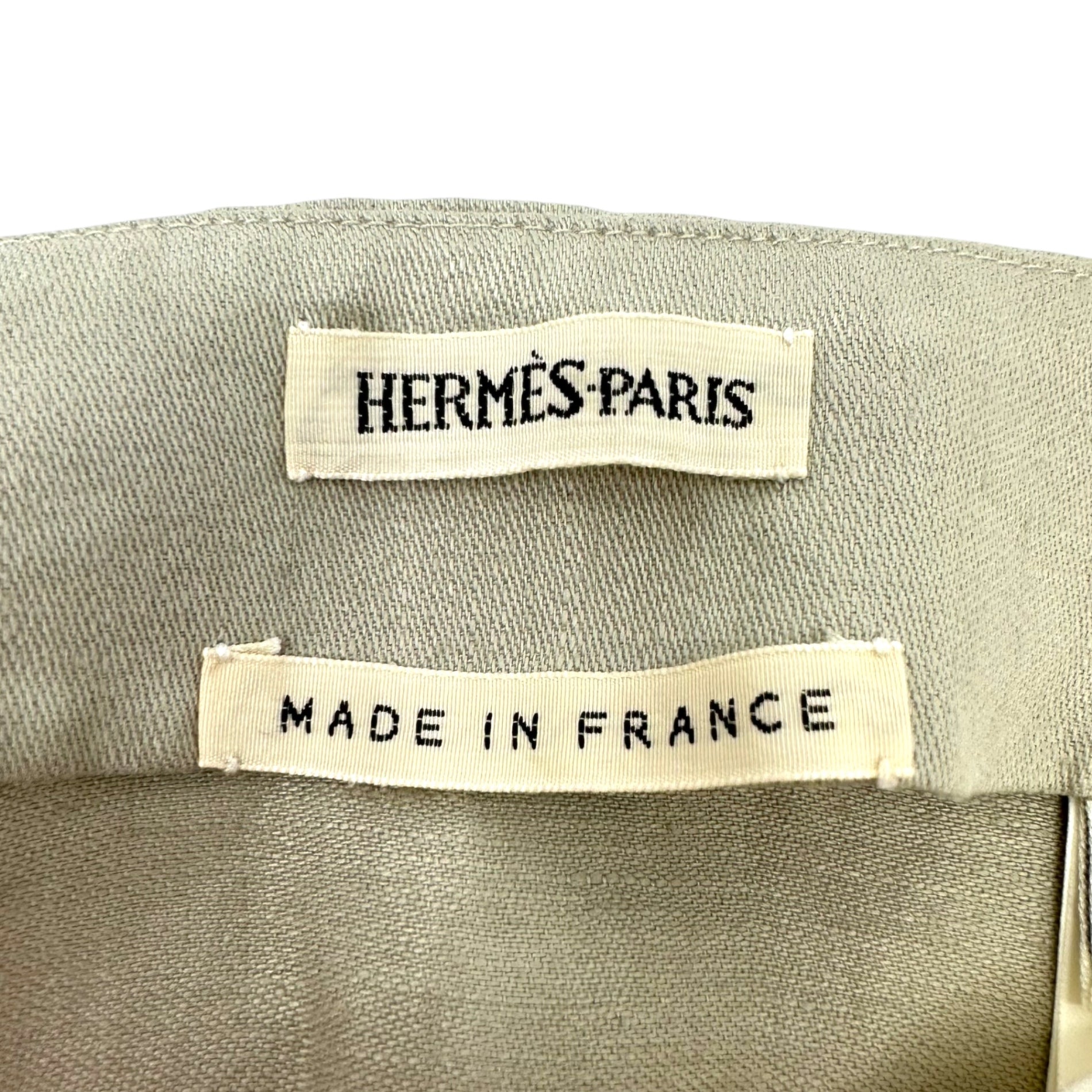 HERMES by Martin Margiela(エルメス バイ マルタン マルジェラ) Margiela period linen bicolor skirt マルジェラ期 リネン バイカラー スカート 38(M程度) ホワイト×ベージュ エルメスジャポンタグ付属