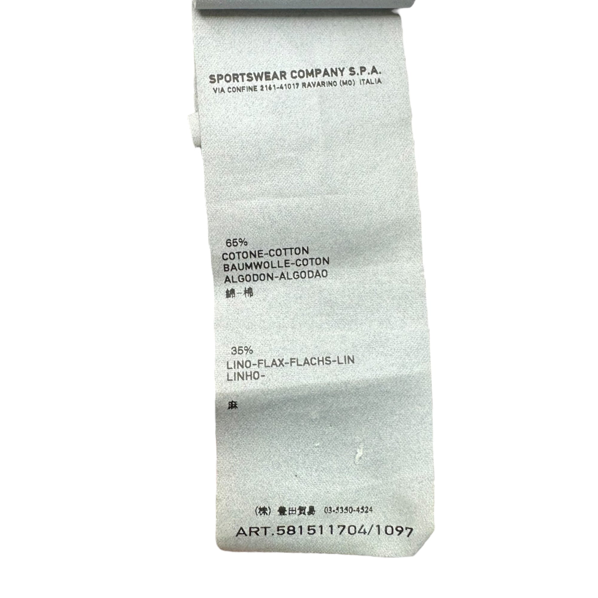 STONE ISLAND(ストーンアイランド) 13SS Front Logo Cotton Linen S/S Shirt フロント ロゴ コットン リネン 半袖 シャツ 581511704 M ネイビー