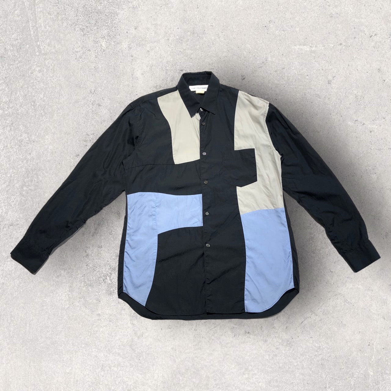COMME des GARCONS SHIRT(コムデギャルソンシャツ) パネルシャツ W 17068 M ネイビー