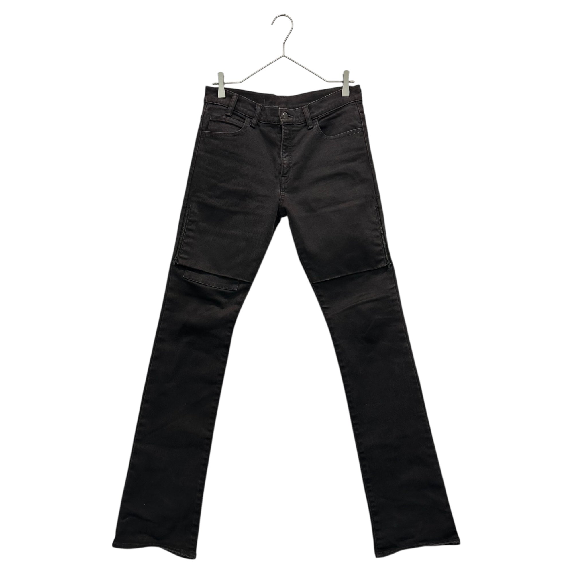 N.HOOLYWOOD(エヌハリウッド ミスターハリウッド) Thigh-Flap Black Skinny Denim Pants 太腿 フラップ ブラック スキニー デニム パンツ 726pieces M フェードブラック
