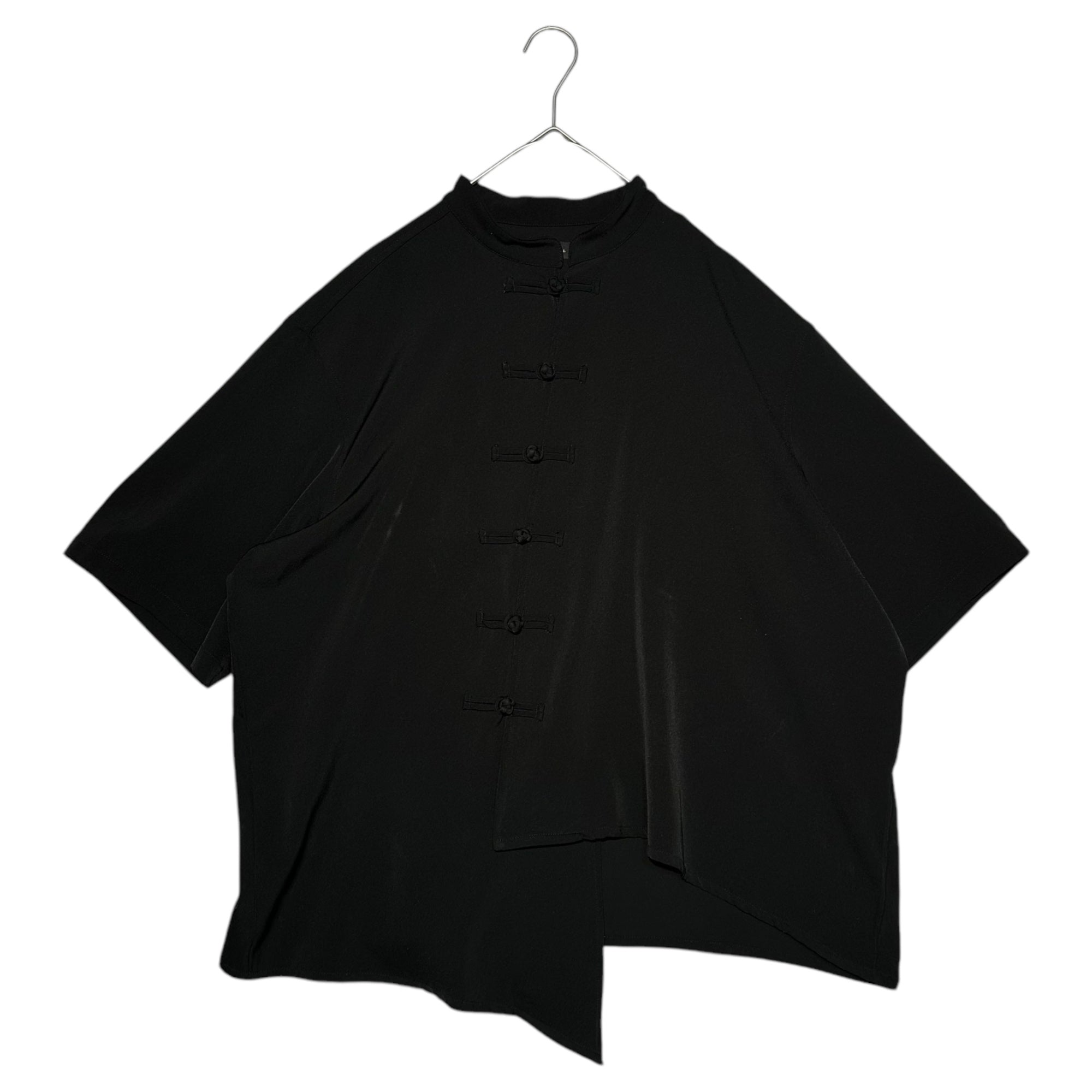 NOT CONVENTIONAL(ノットコンベンショナル) Chinese Kung Fu Half-Sleeve Shirt チャイナ カンフー ハーフスリーブ シャツ N23-035-BLK FREE ブラック
