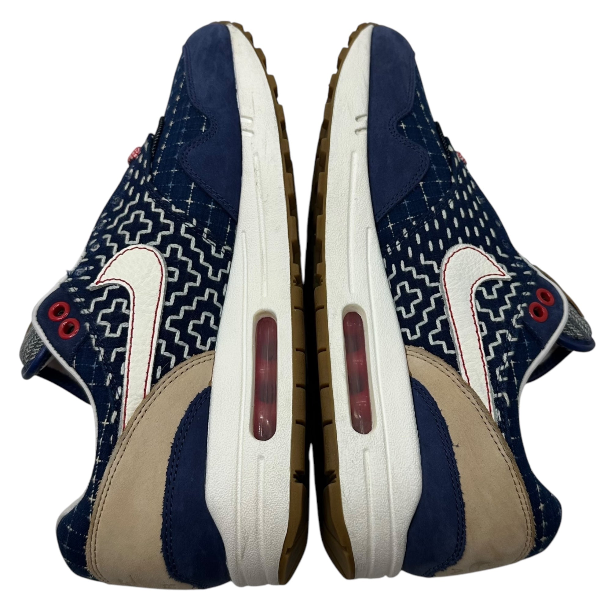 NIKE×DENHAM(ナイキ×デンハム) AIR MAX 1 "BLUE VOID" エアマックス1 "ブルーボイド" CW7603-400 27.5cm ネイビー 箱付 コラボ 刺し子 スニーカー