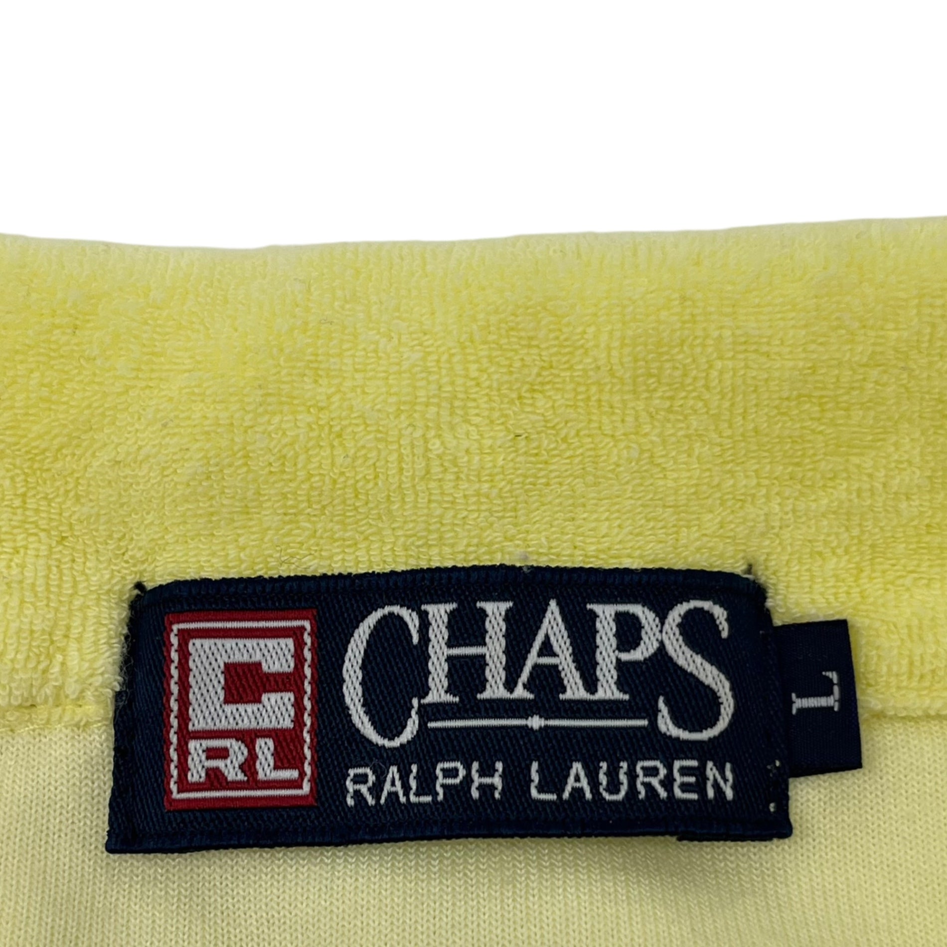 CHAPS(チャップス) パイル地ポロシャツ L イエロー