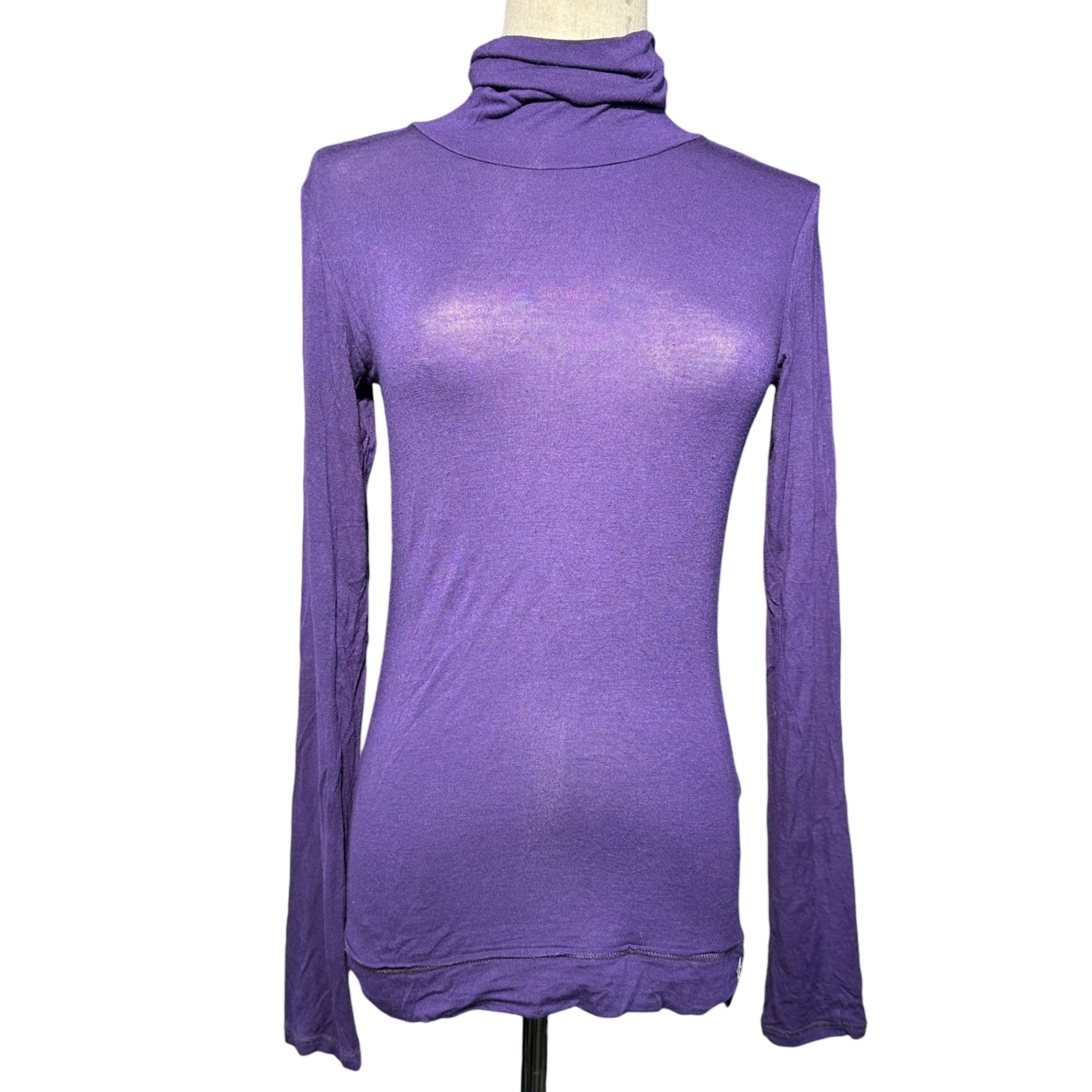 MARITHE FRANCOIS GIRBAUD(マリテフランソワジルボー) 00's Turtleneck Long-Sleeve Knit Top タートルネック 長袖 カットソー F7-6422 S パープル Y2K