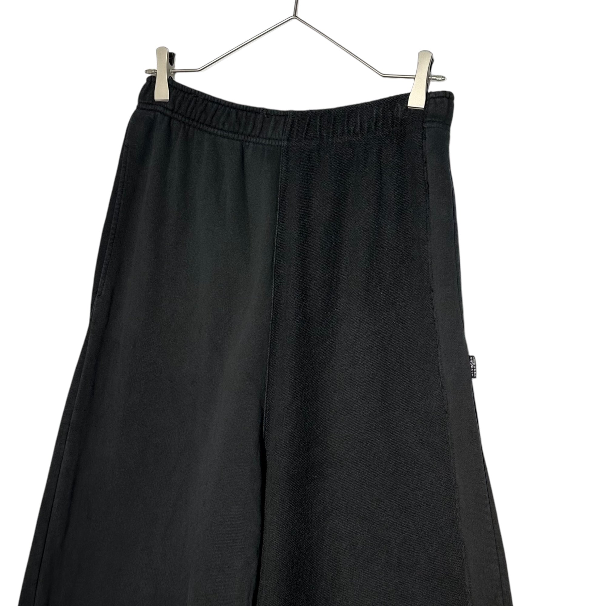 MM6 Maison Margiela(エムエムシックス) 24AW Inside Out Sweatpants インサイドアウト スウェット パンツ SH0KA0024 S ブラック ワイド 切りっぱなし
