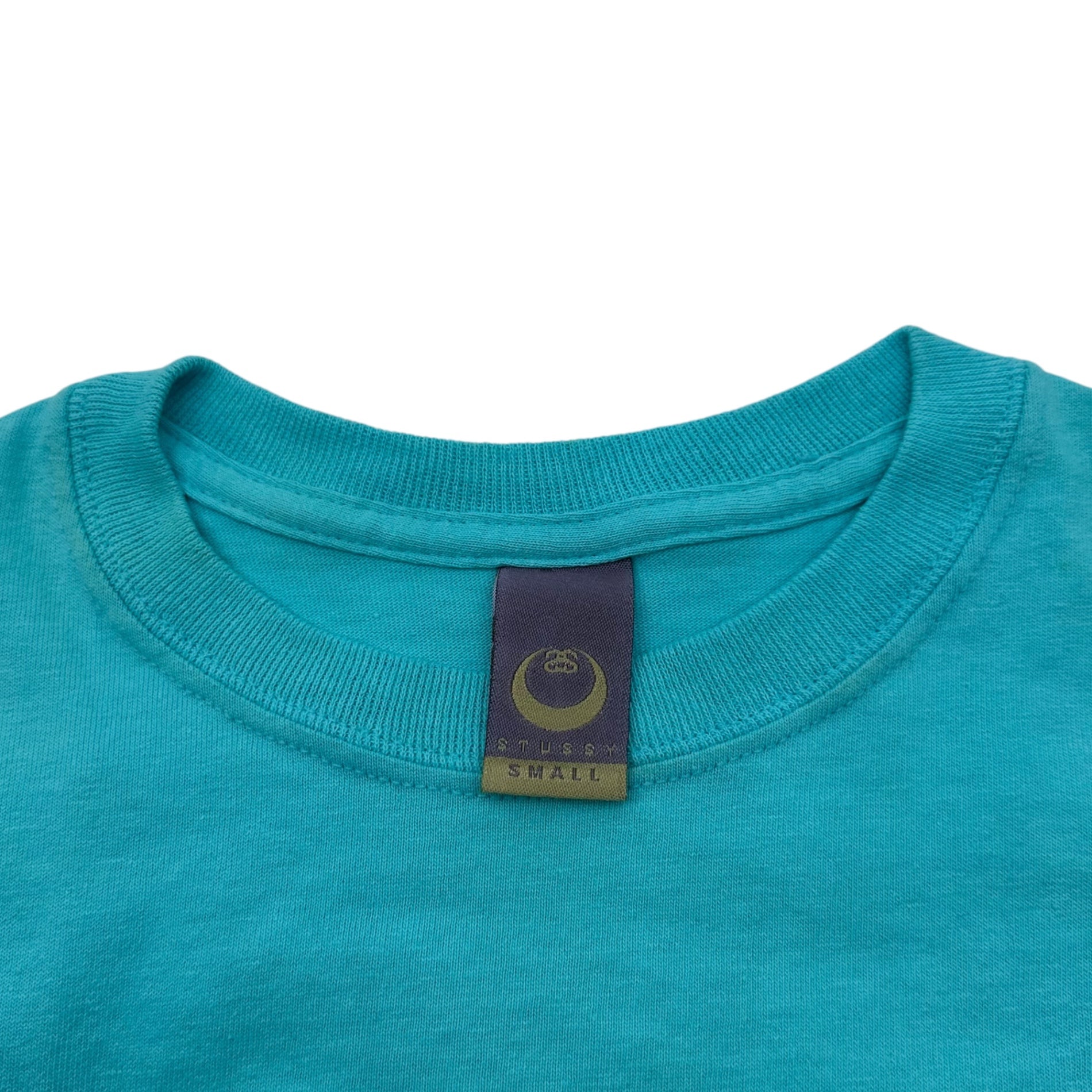 STUSSY(ステューシー) 90's Homage logo mini T-shirt オマージュ ロゴ ミニ Tシャツ S ブルー 90年代