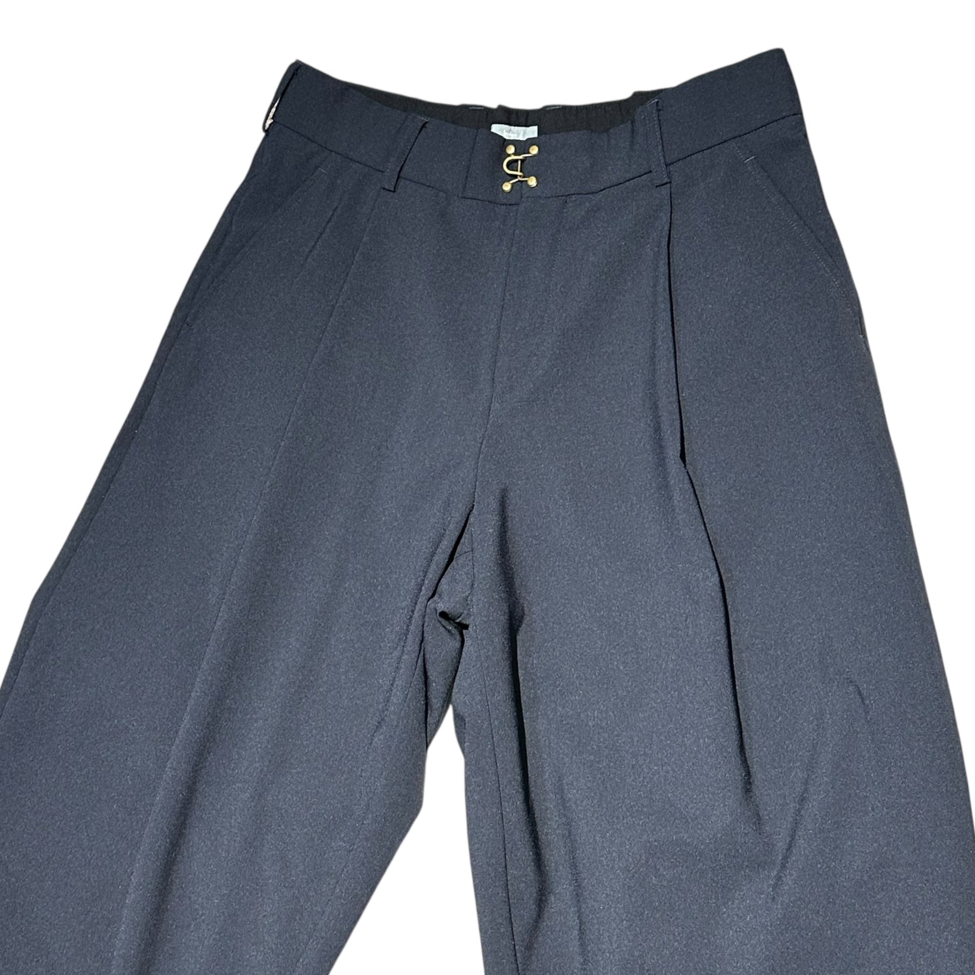 kolor BEACON(カラービーコン) 24SS Waist hook button wide slacks ウエスト フックボタン ワイド スラックス パンツ 24sbm-p09136 2(M程度) ネイビー 参考定価38,500円(税込)