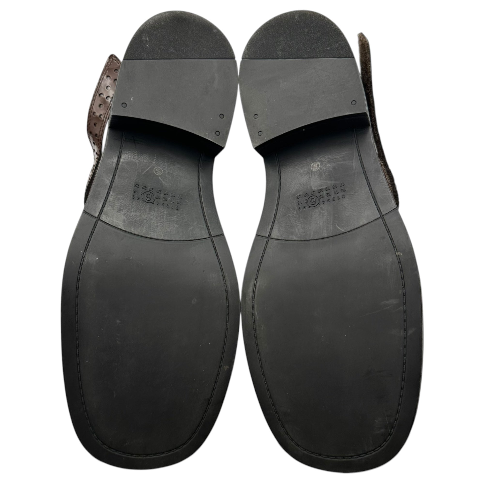 MM6 Maison Margiela(エムエムシックス) 24SS ”Sample product” Patent Leather Perforated Mary Jane Shoes サンプル品 パテントレザー パンチング メリージェーン シューズ 43(28cm程度) ブラウン ソルド品
