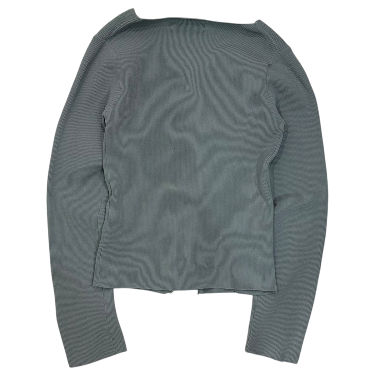 robe de chambre COMME des GARCONS(ローブドシャンブルコムデギャルソン) 1990's Nylon-Poly Ribbed Cardigan ナイロン ポリ リブ カーディガン RN-100070 FREE グレー AD1995 90年代
