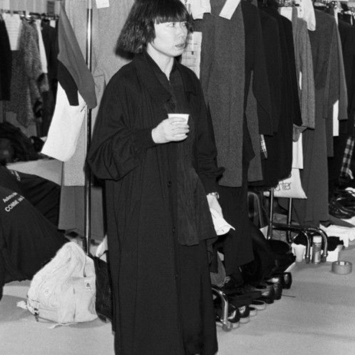 COMME des GARCONS(コムデギャルソン) 1986AW "automne-hiver 86-87" Original Staff Coat オリジナル スタッフ コート M ブラック 80's 80年代 アーカイブ ステンカラー