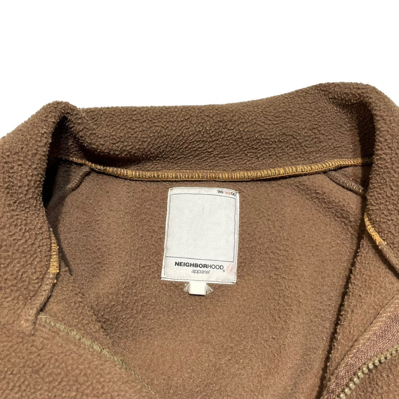 NEIGHBORHOOD(ネイバーフッド) 99AW army fleece jacket ナイロン 切替 アーミー フリース ジャケット 表記消え(L程度) ブラウン×カーキ 90's 90年代 アーカイブ