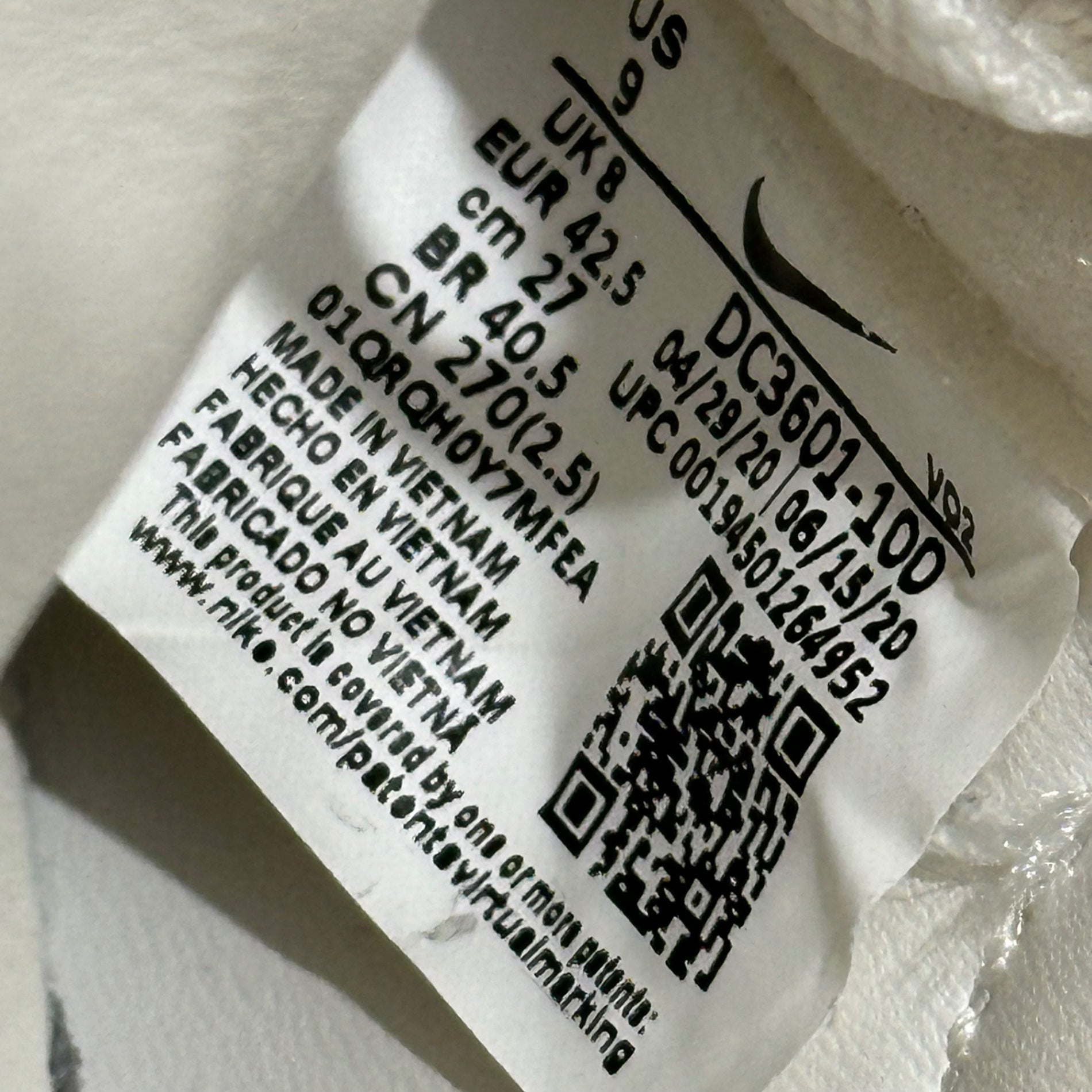 NIKE×COMME des GARCONS COMME des GARCONS(ナイキ×コムデギャルソンコムデギャルソン) Air Force 1 Mid "White" エアフォース ワン ミッド DC3601-100 27cm ホワイト スニーカー