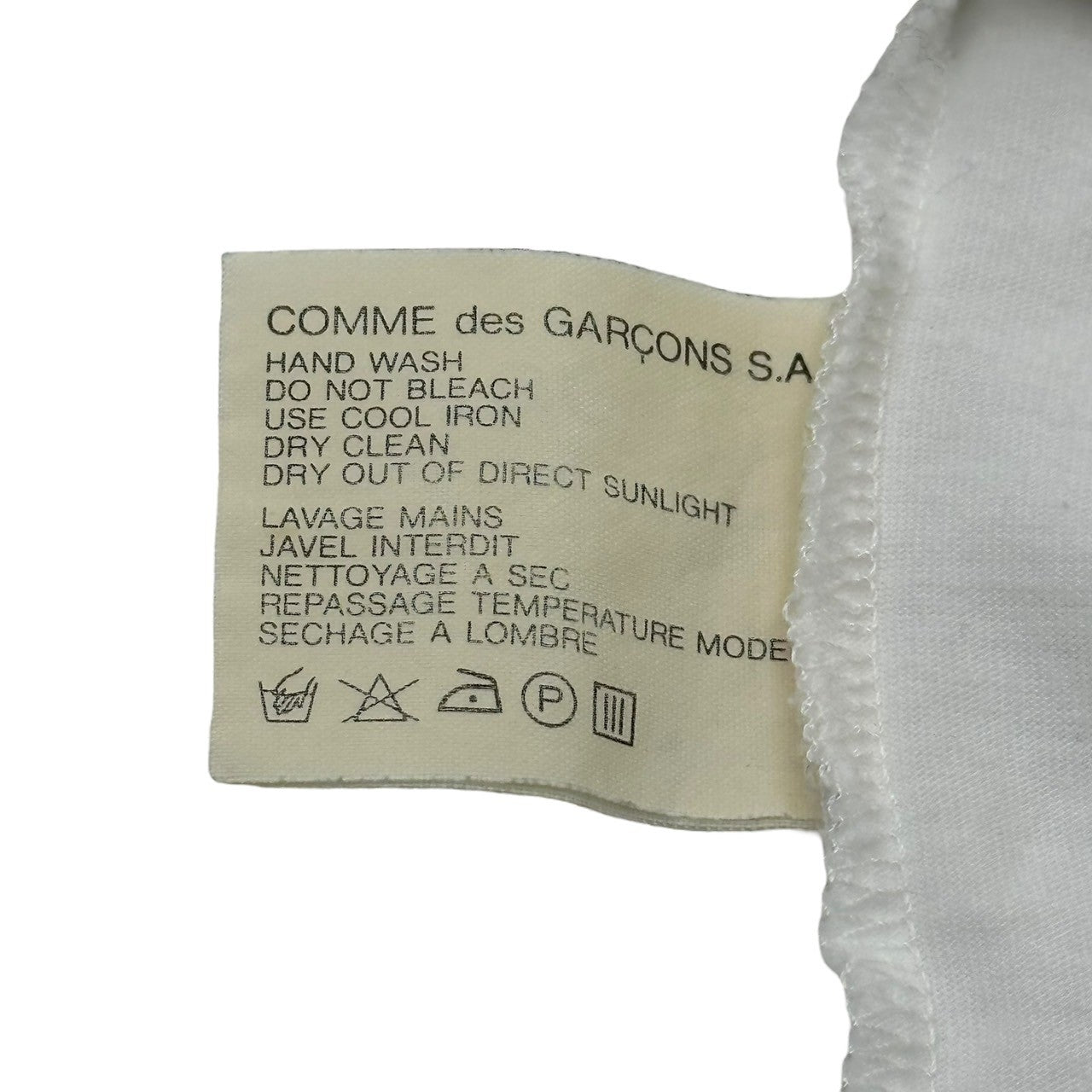 COMME des GARCONS SHIRT(コムデギャルソンシャツ) Front Logo Crew Neck T-Shirt フロント ロゴ クルーネック Tシャツ S ホワイト×ブルー