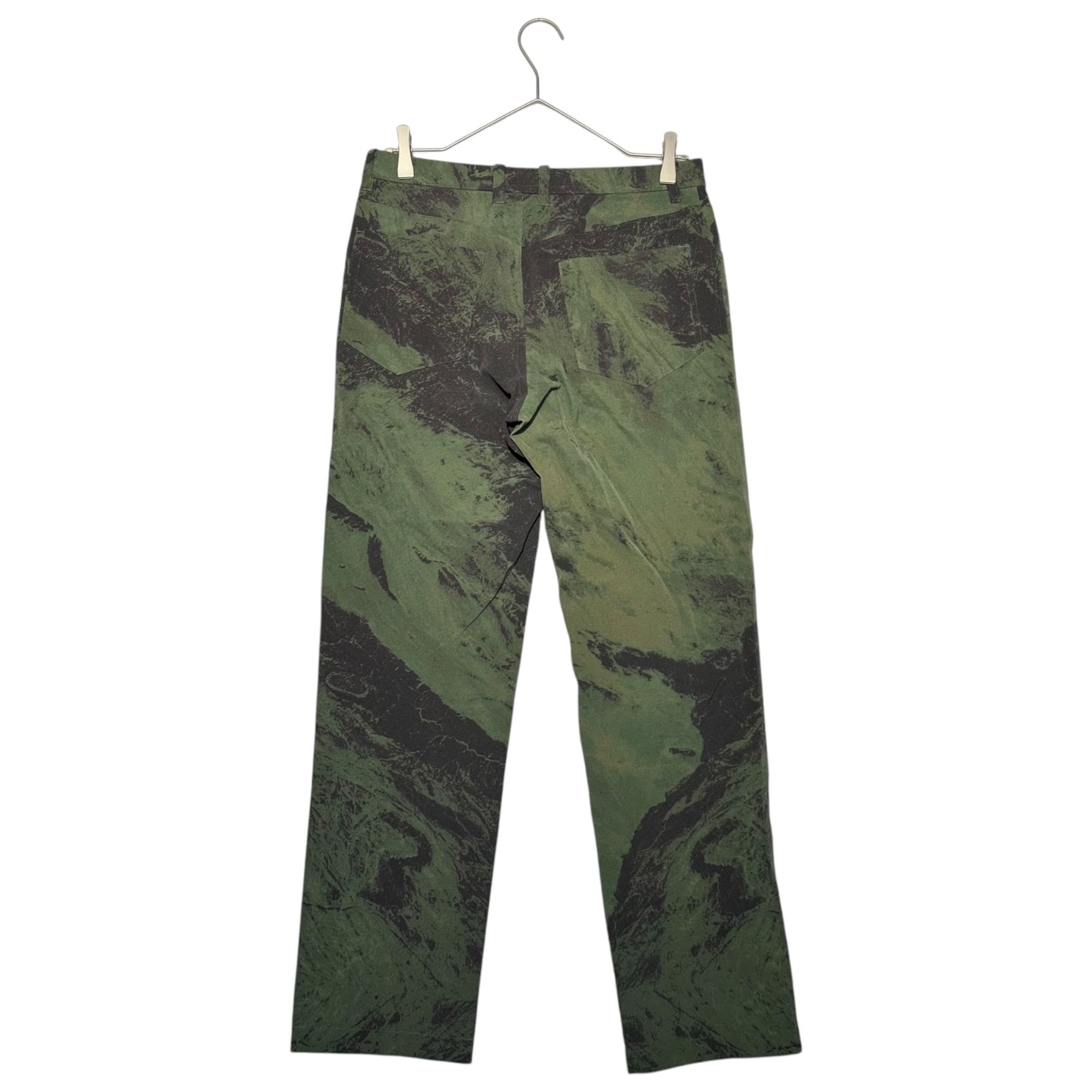 ISSEY MIYAKE(イッセイミヤケ) 99AW Camouflage cotton poly stretch straight pants カモフラ コットン ポリ ストレッチ ストレート パンツ IM93-FF041 L グリーン