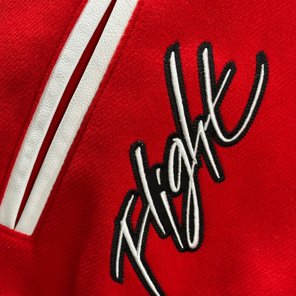 Nike Jordan x SAINT Mxxxxxx(ジョーダン × セントマイケル) 26SS M J SM Varsity Jacket Red/White マイケル ジョーダン ヴァーシティ ジャケット スタジャン SM-MK8-0000-J08 L レッド×ホワイト