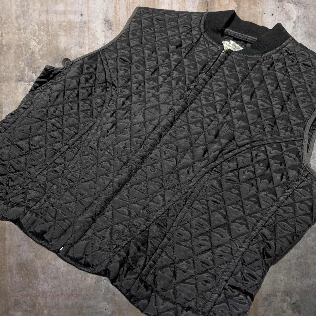 robe de chambre COMME des GARCONS(ローブドシャンブルコムデギャルソン) 80'sキルティングベスト RV-110010 表記なし(S~M程度) ブラック AD1989