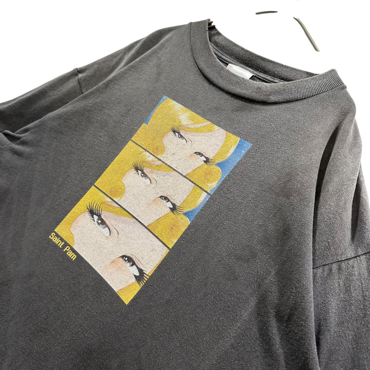 SAINT MICHAEL(セントマイケル) 2025SS PM_SS Tee Saint Pam セント パム プリント Tシャツ SN-HR8-0000 M ブラック×イエロー