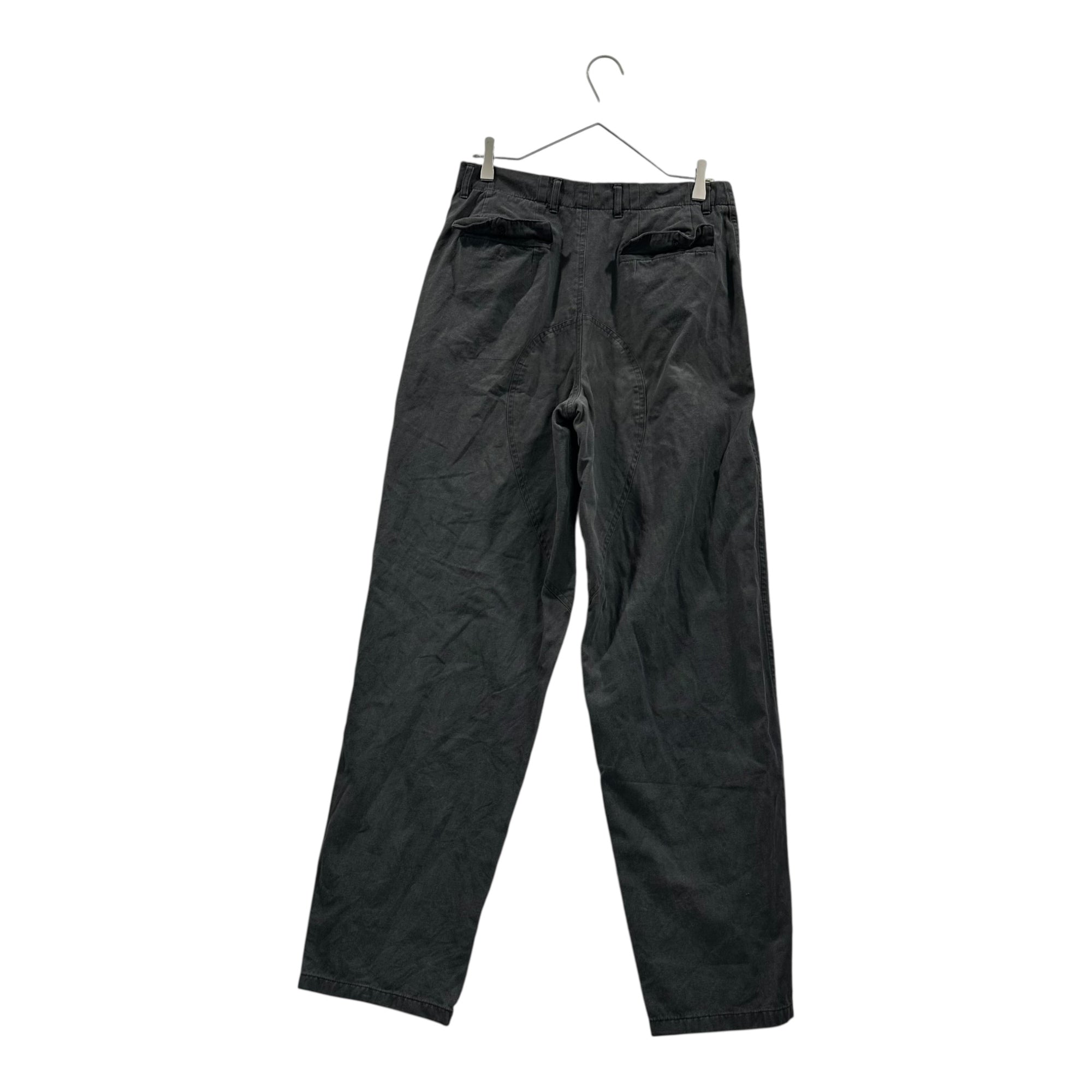 COMME des GARCONS HOMME(コムデギャルソンオム) 70~80's Aldera-Processed Vintage Tapered Cotton Pants アルデラ加工 ヴィンテージ テーパード コットン パンツ HP-09006M M ブラック AD表記無し 最初期