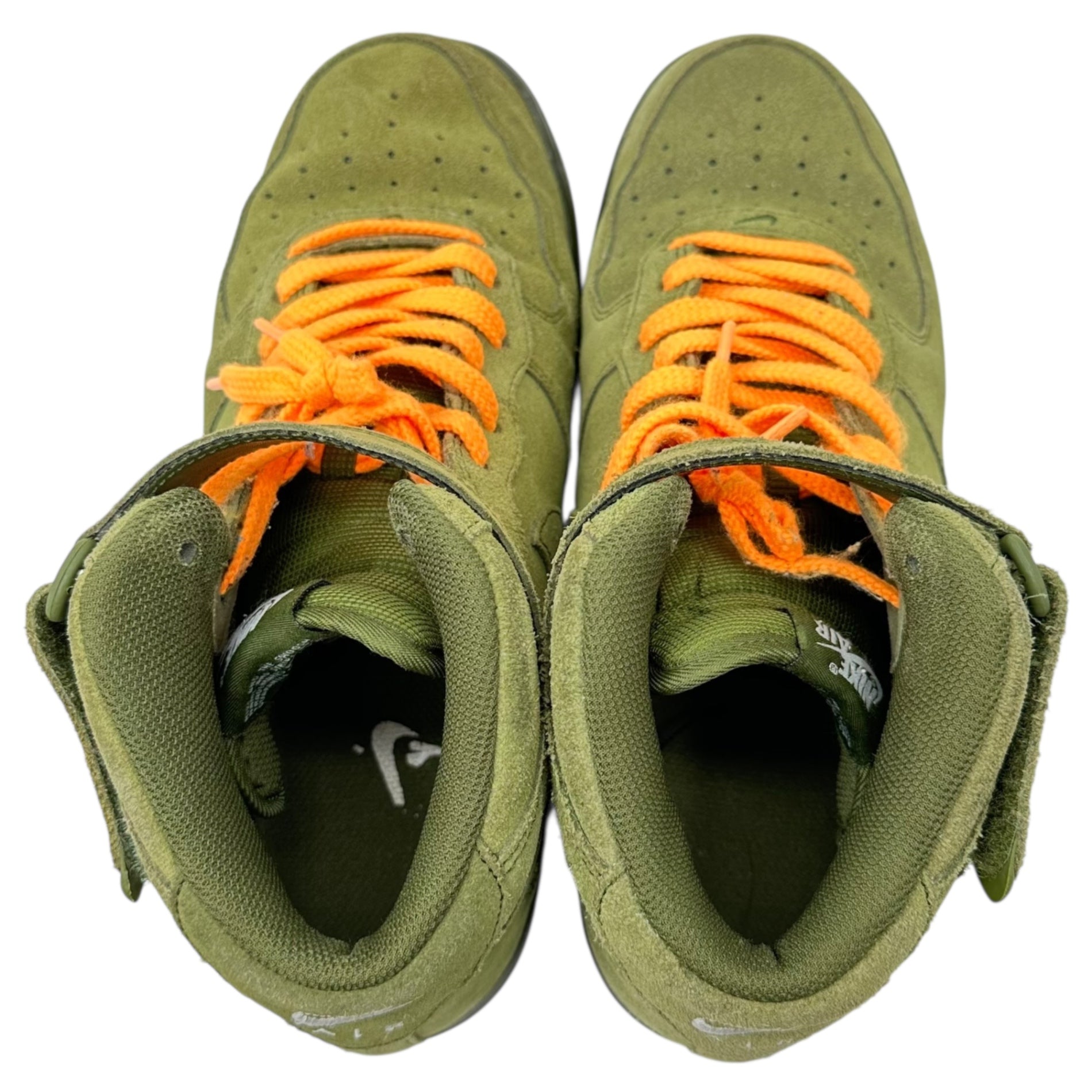 NIKE(ナイキ) AIR FORCE1 Mid Legion Green エアフォースワン ミッド リージョン グリーン 315123-302 27.0cm グリーン シューレース交換済