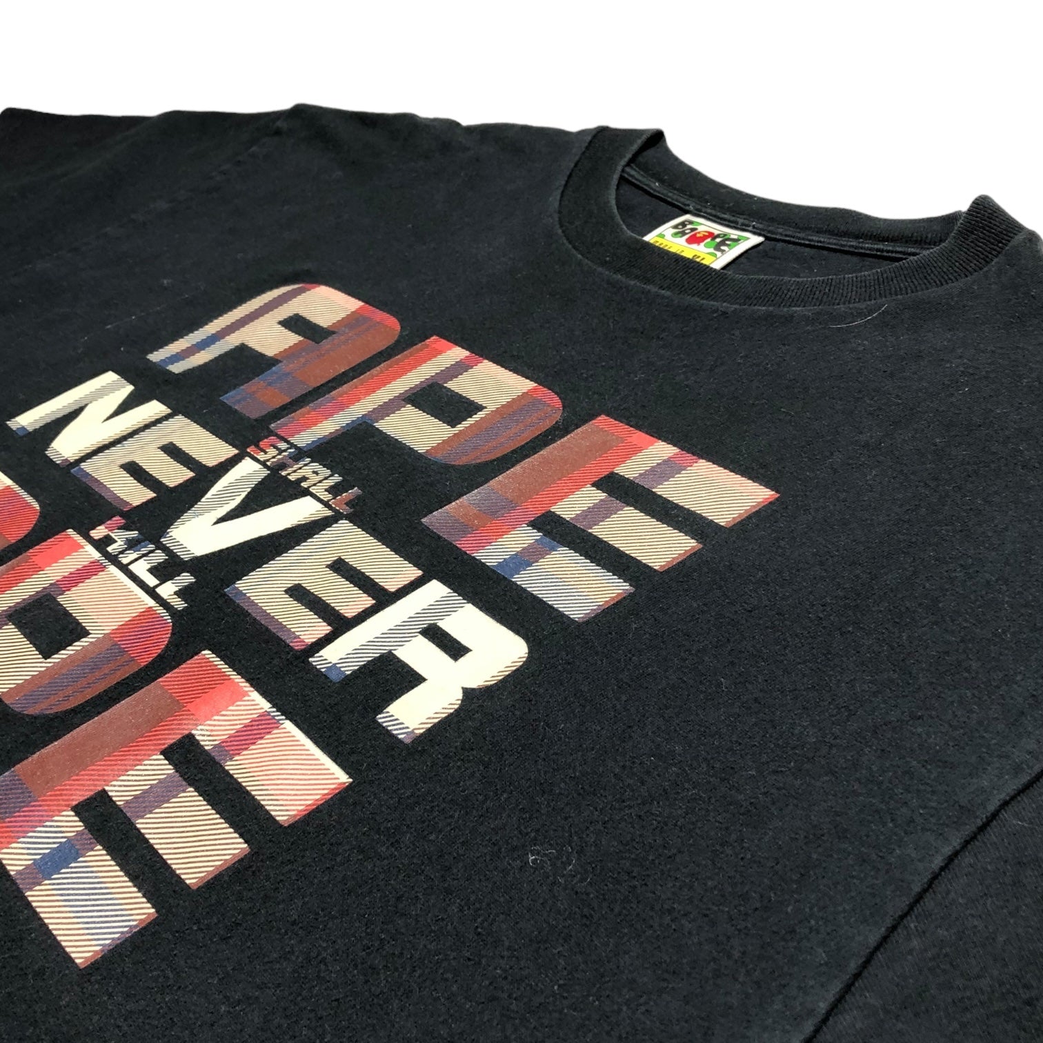 A BATHING APE(アベイシングエイプ) 00's APE SHALL NEVER KILL APE Tシャツ XL ブラック×ピンク×ネイビー