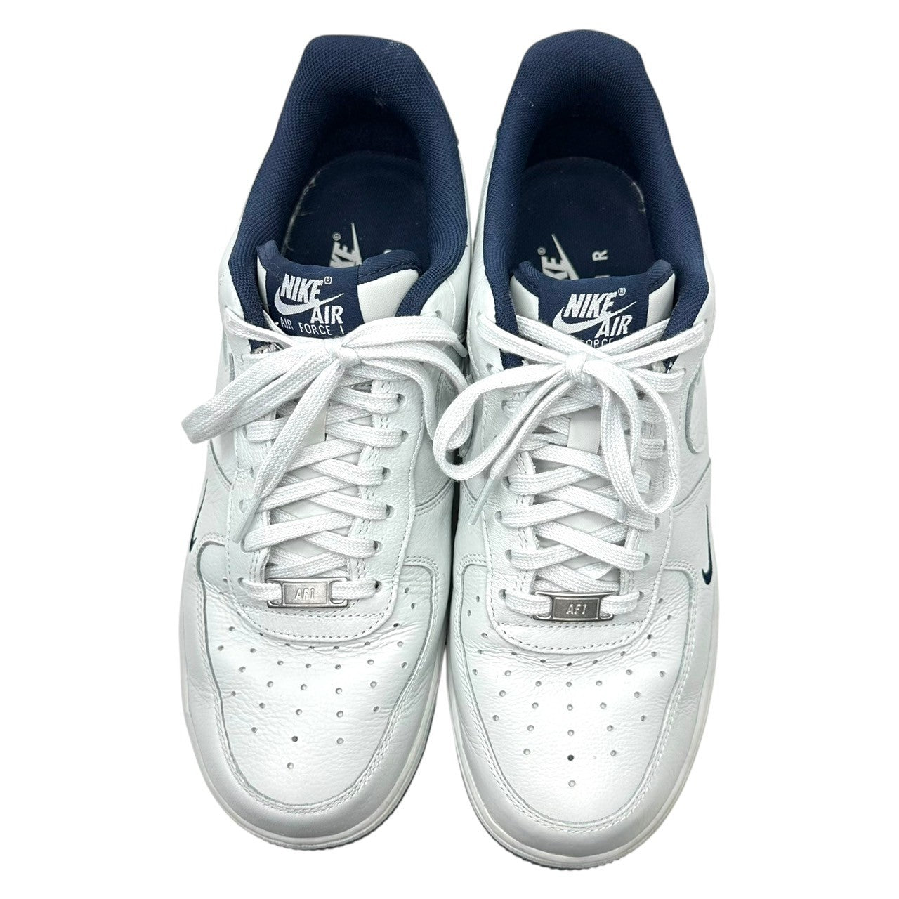 NIKE(ナイキ) AIR FORCE 1 '07 LV8 PHOTON DUST/PHOTON DUST-OBSIDIAN エアフォース1 ローカット スニーカー HM9483-001 27.5cm ホワイト×ネイビー