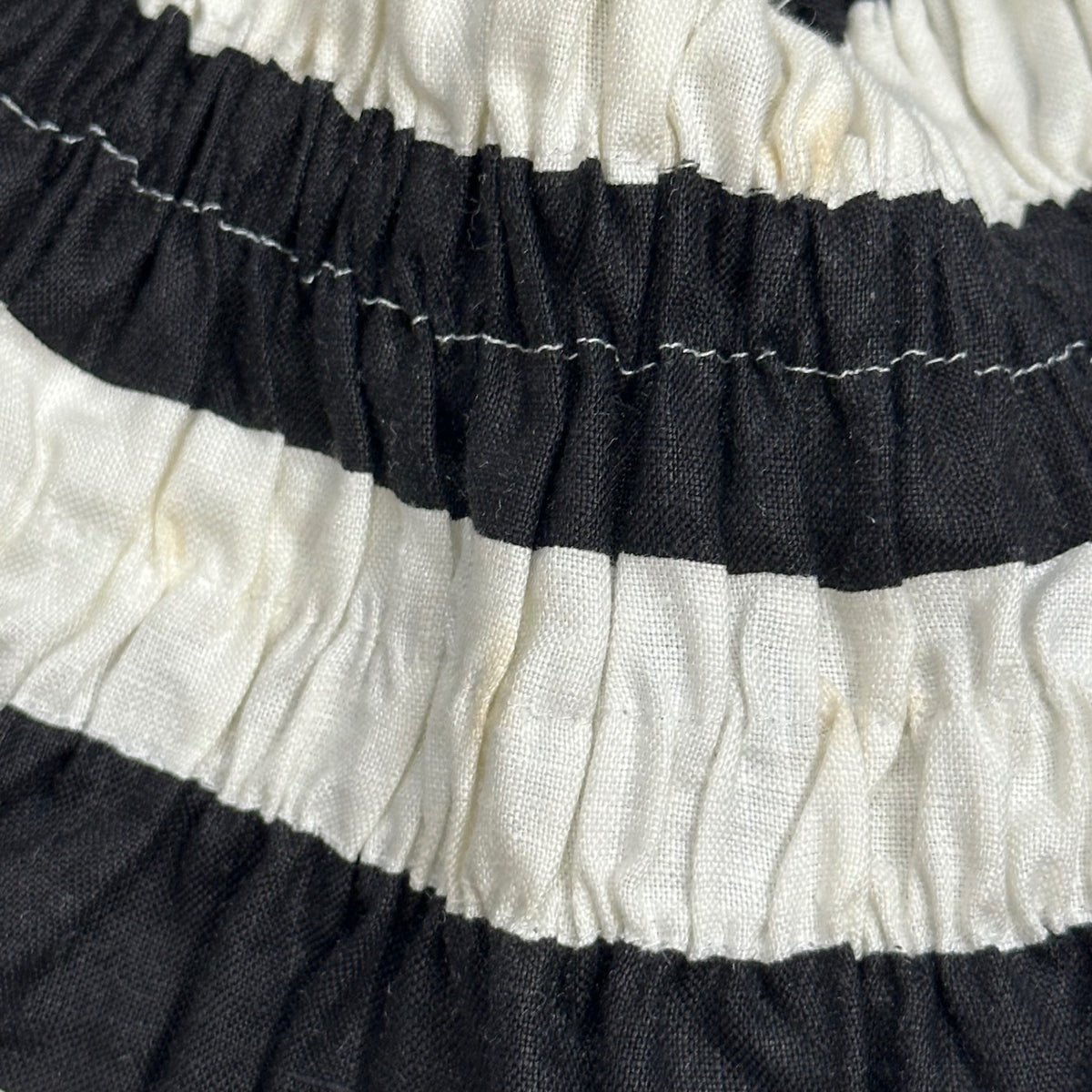 JUNYA WATANABE COMME des GARCONS(ジュンヤワタナベコムデギャルソン) Waist Belt Border Panel Easy Skirt ウエストベルト 切替 ボーダー イージー スカート JS-100600 FREE ホワイト×ブラック AD2000 00s アーカイブ