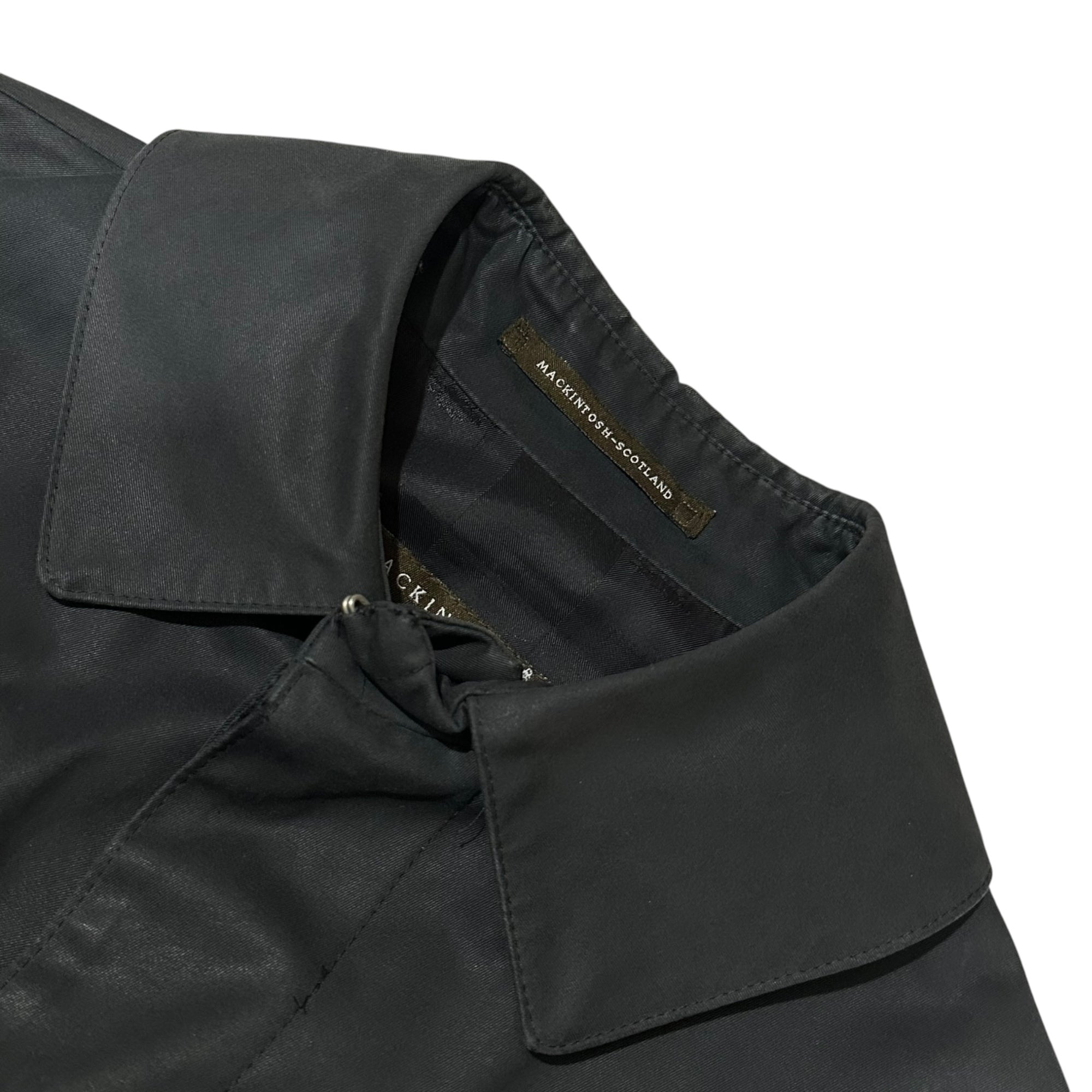 MACKINTOSH(マッキントッシュ) Belted Stand-Collar Coat ベルテッド ステンカラー コート 38(M程度) ブラック イギリス製
