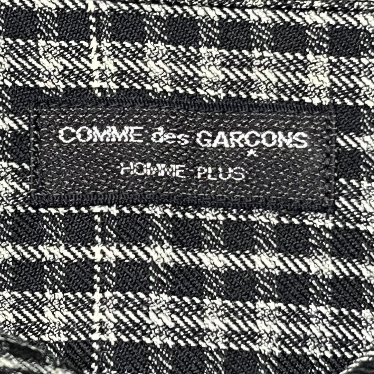 COMME des GARCONS HOMME PLUS(コムデギャルソンオムプリュス) 80's wide silhouette wool check shirt/ワイドシルエットウールチェックシャツ/80年代/ヴィンテージ PB-050010 SIZE FREE ブラック×ホワイト