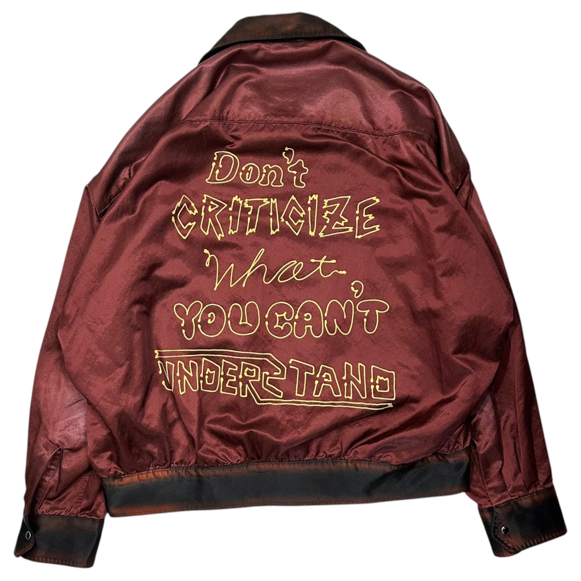 Maison MIHARA YASUHIRO(メゾンミハラヤスヒロ) 23AW CAR CLUB JACKET サテン カークラブ ジャケット J11BL062 46 ボルドー