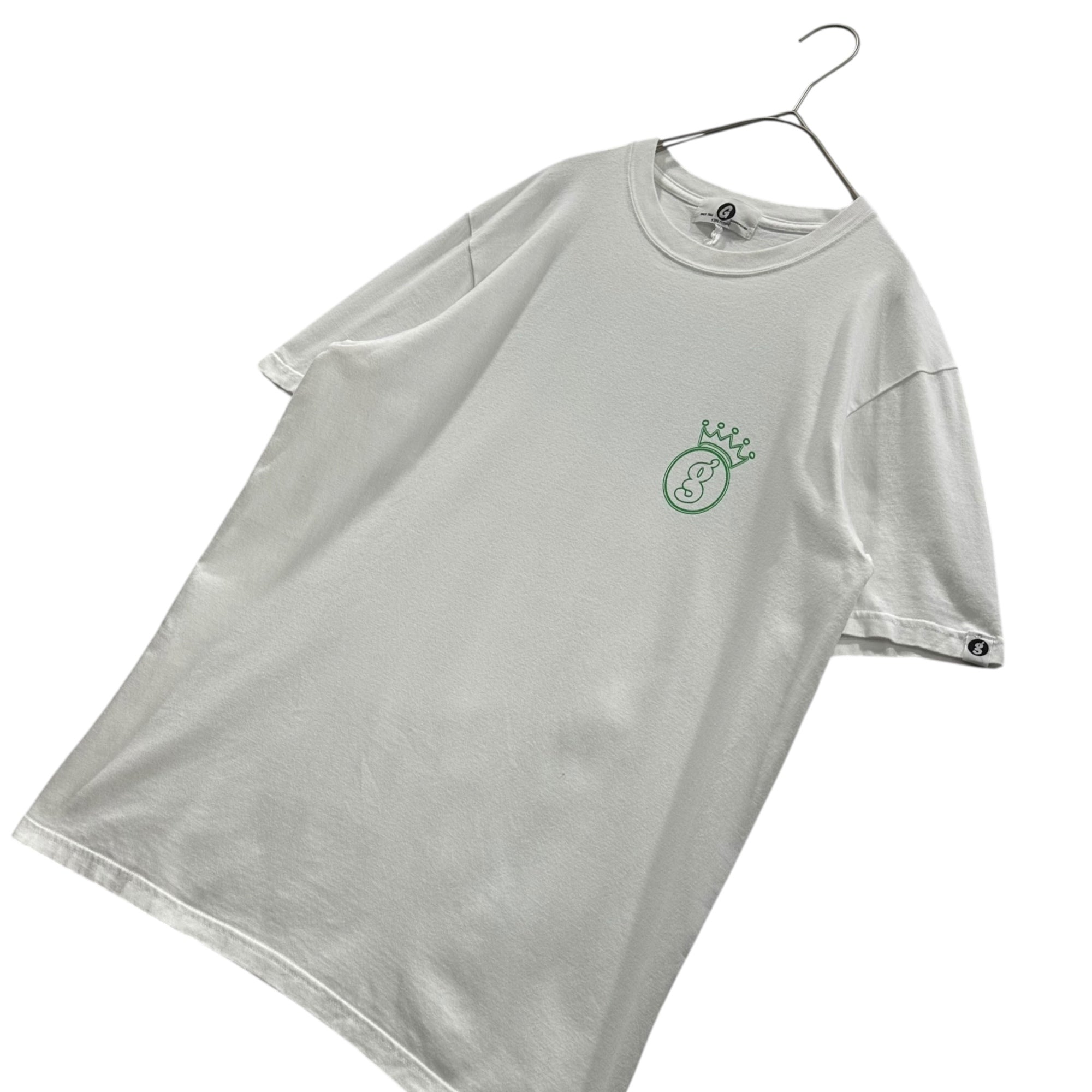 GOODENOUGH(グッドイナフ) Glam G crown logo Graphic S/S T-Shirt グラムG クラウン ロゴ グラフィック 半袖 Tシャツ 表記無(M程度) ホワイト×グリーン