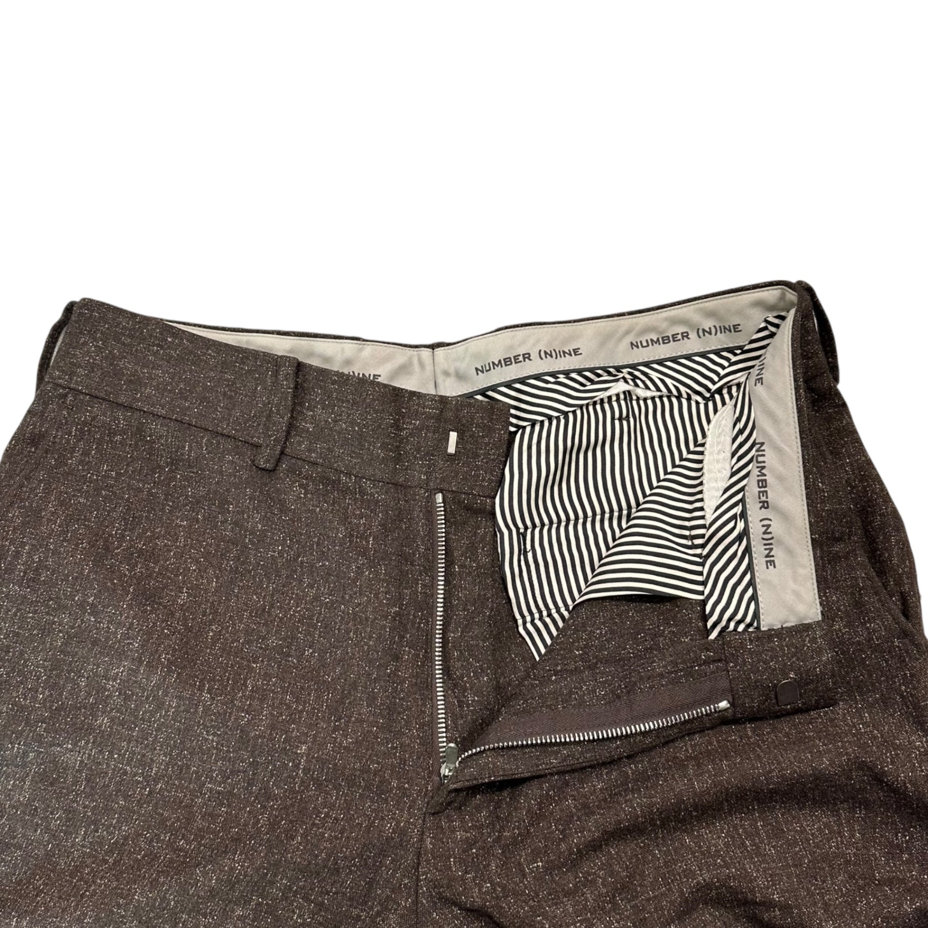 NUMBER (N)INE(ナンバーナイン) 09AW Wool Silk Slacks ウール シルク スラックス 3(M) ブラウン