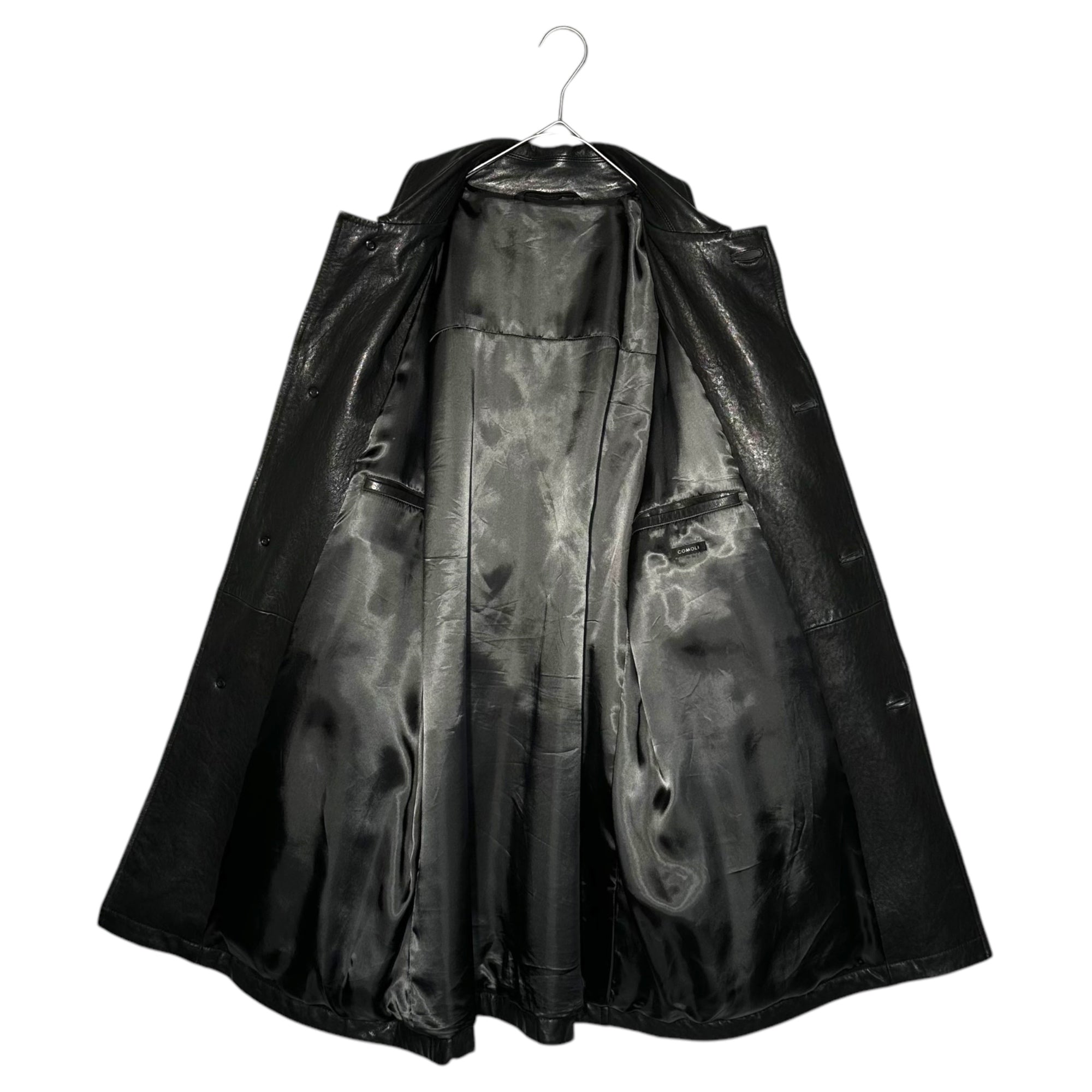 COMOLI(コモリ) 22AW LAMB LEATHER COAT ラム レザー コート W03-04009 3 ブラック