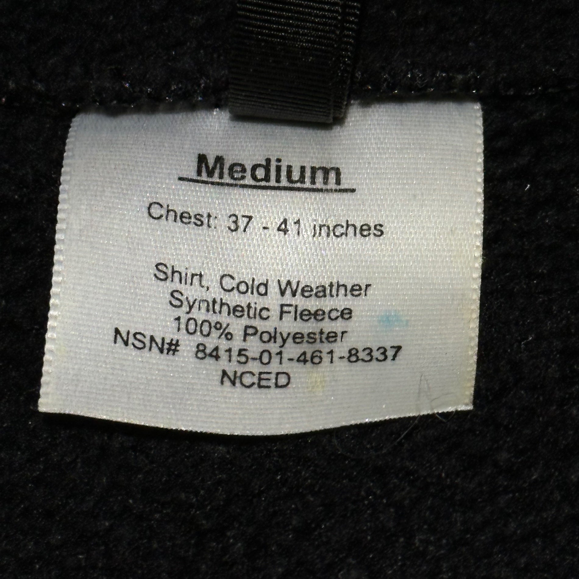 US ARMY(アメリカ軍) ECWCS GEN2 Polartec Fleece NCED社製 エクワックス ポーラーテック フリース ジャケット 8415-01-461-8337 M ブラック ミリタリー