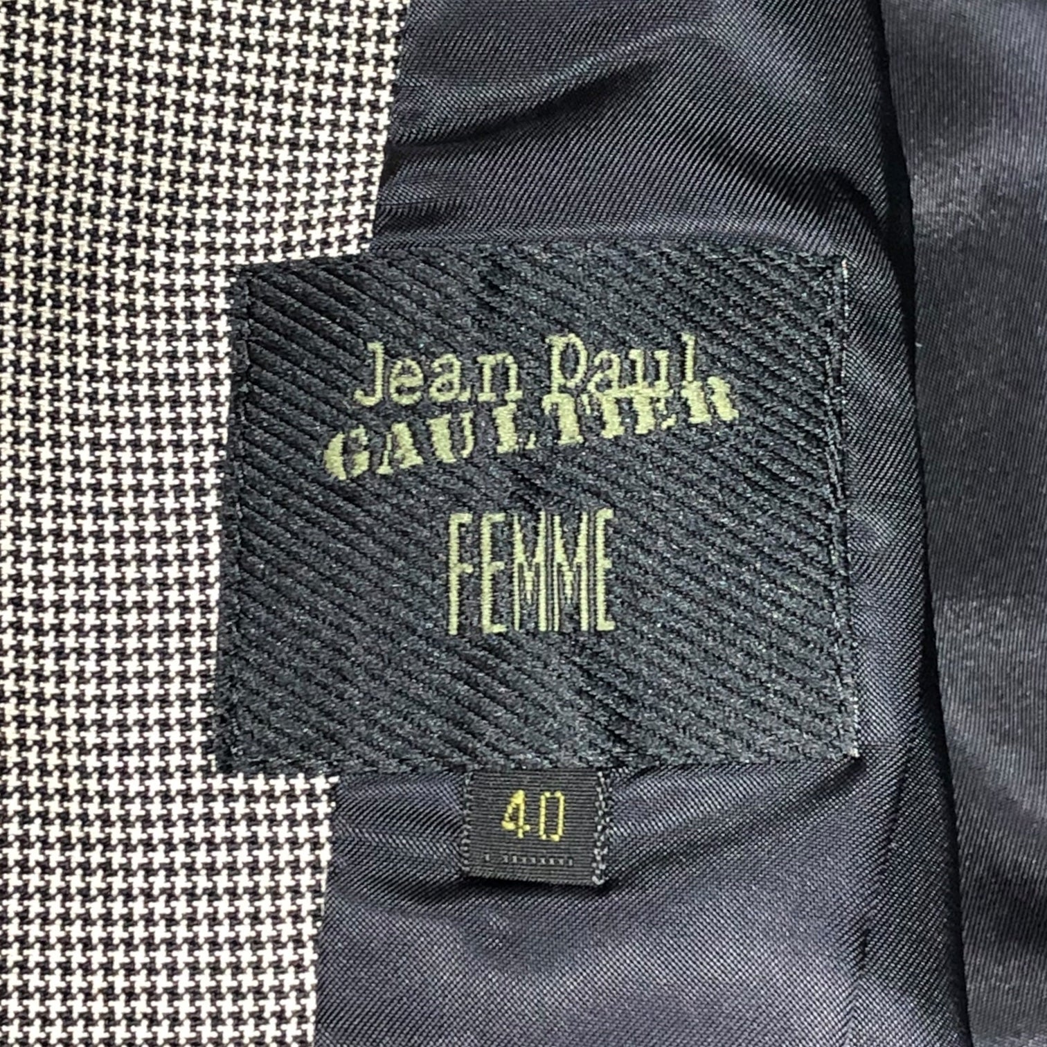 Jean Paul GAULTIER FEMME(ジャンポールゴルチエファム) 90's 3B stole design jacket 3B ストール デザイン ジャケット 40(L程度) グレー テーラード アーカイブ