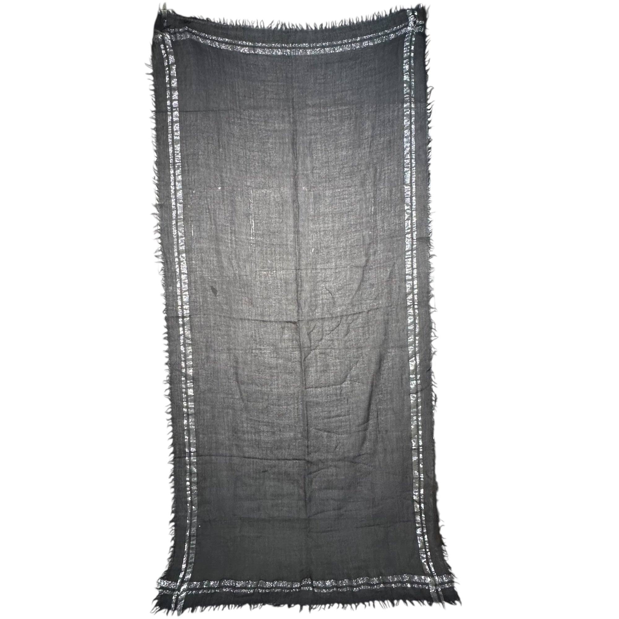 tricot COMME des GARCONS(トリココムデギャルソン) Silver Line Waffle Wool Stole シルバー ライン ワッフル ウール ストール TP-K401 グレー×シルバー マフラー