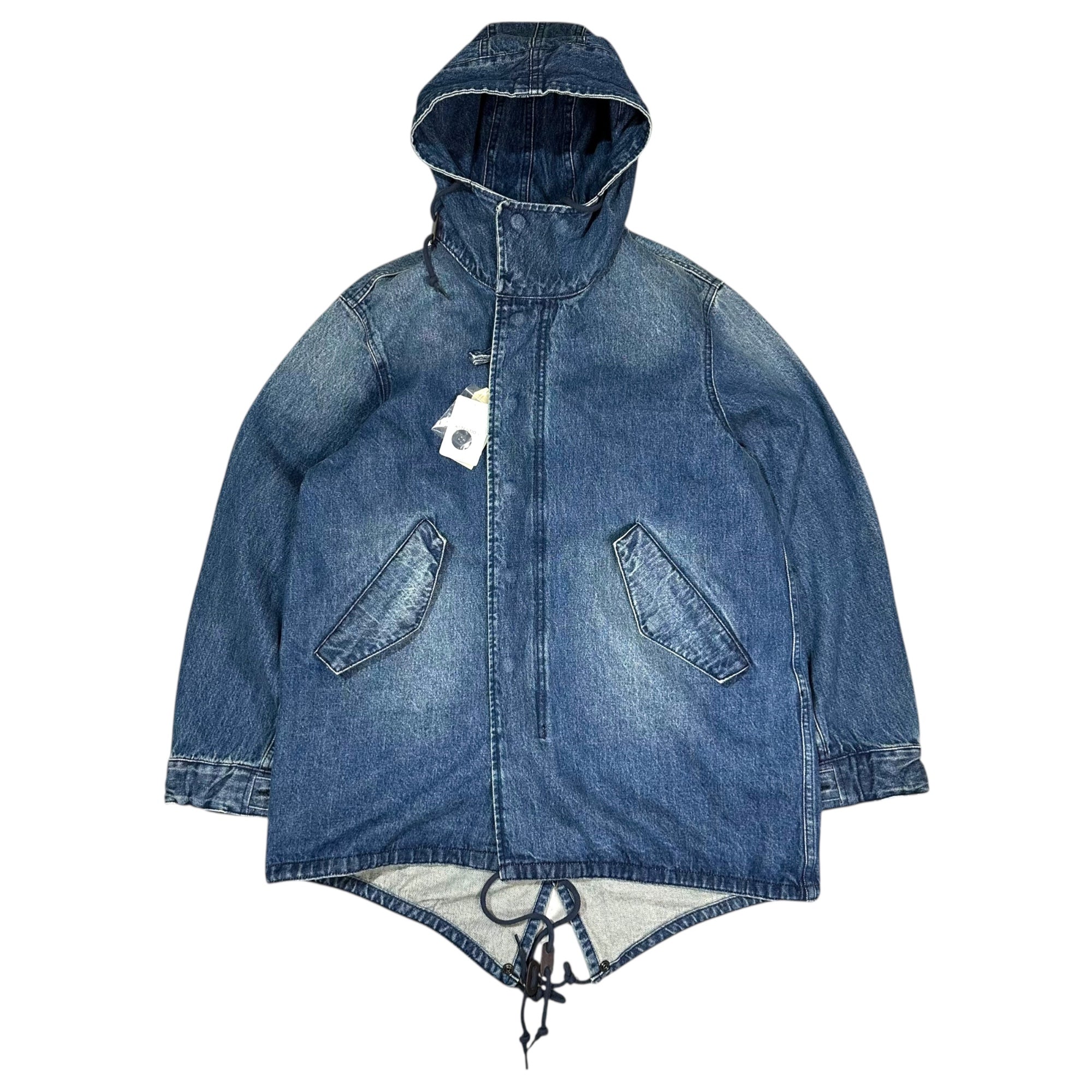 HOUSTON(ヒューストン) Liner-lined Denim Hooded Coat ライナー付き デニム フーデッド コート 50938 M インディゴ