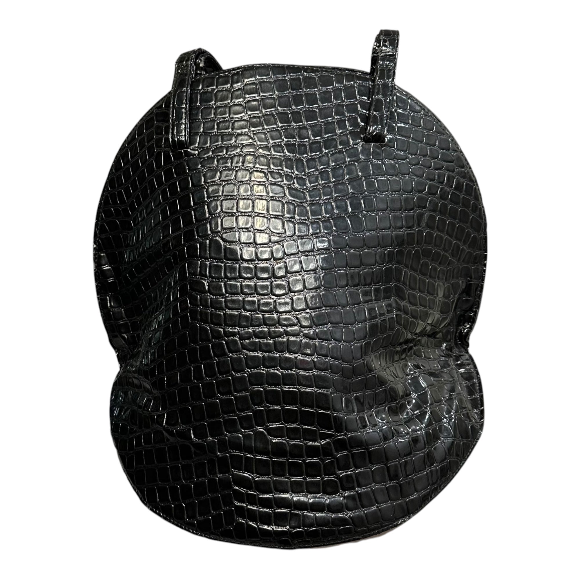 JUNYA WATANABE COMME des GARCONS(ジュンヤワタナベコムデギャルソン) Croco-Embossed Circle Tote Bag クロコ 型押し サークル トート バッグ JO-K 205 ブラック
