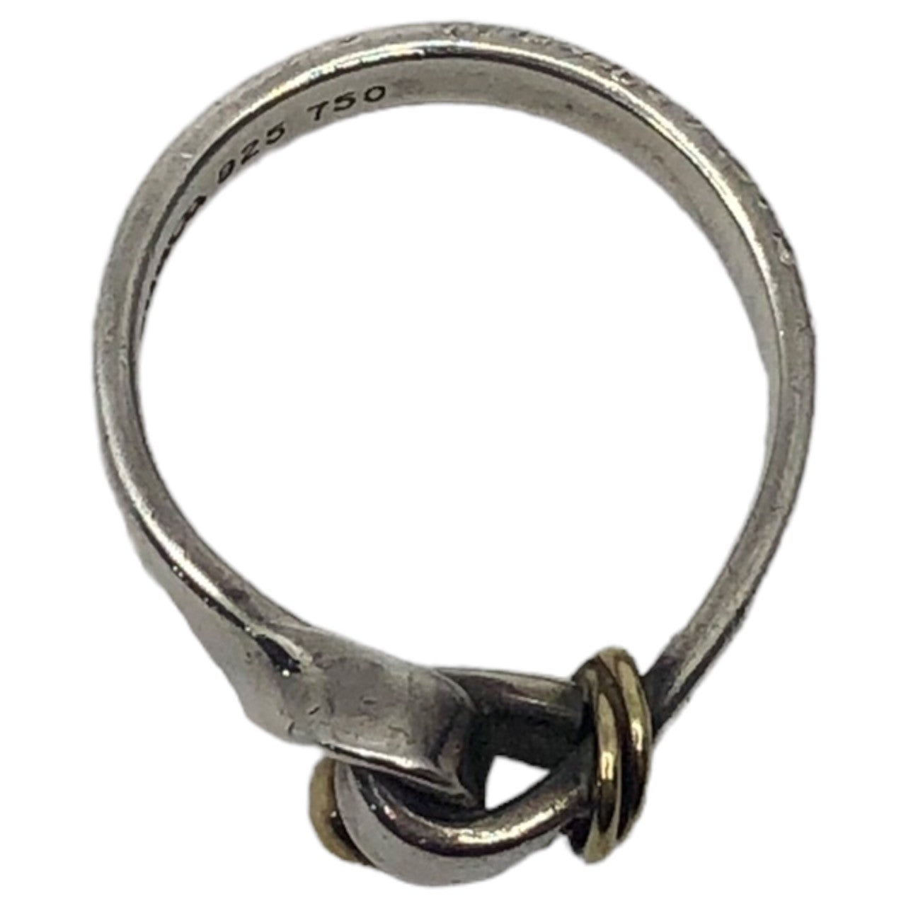 TIFFANY & CO.(ティファニー) hook and eye ring フックアンドアイ リング 12号 シルバー×ゴールド 箱付 SV925 K18(750)