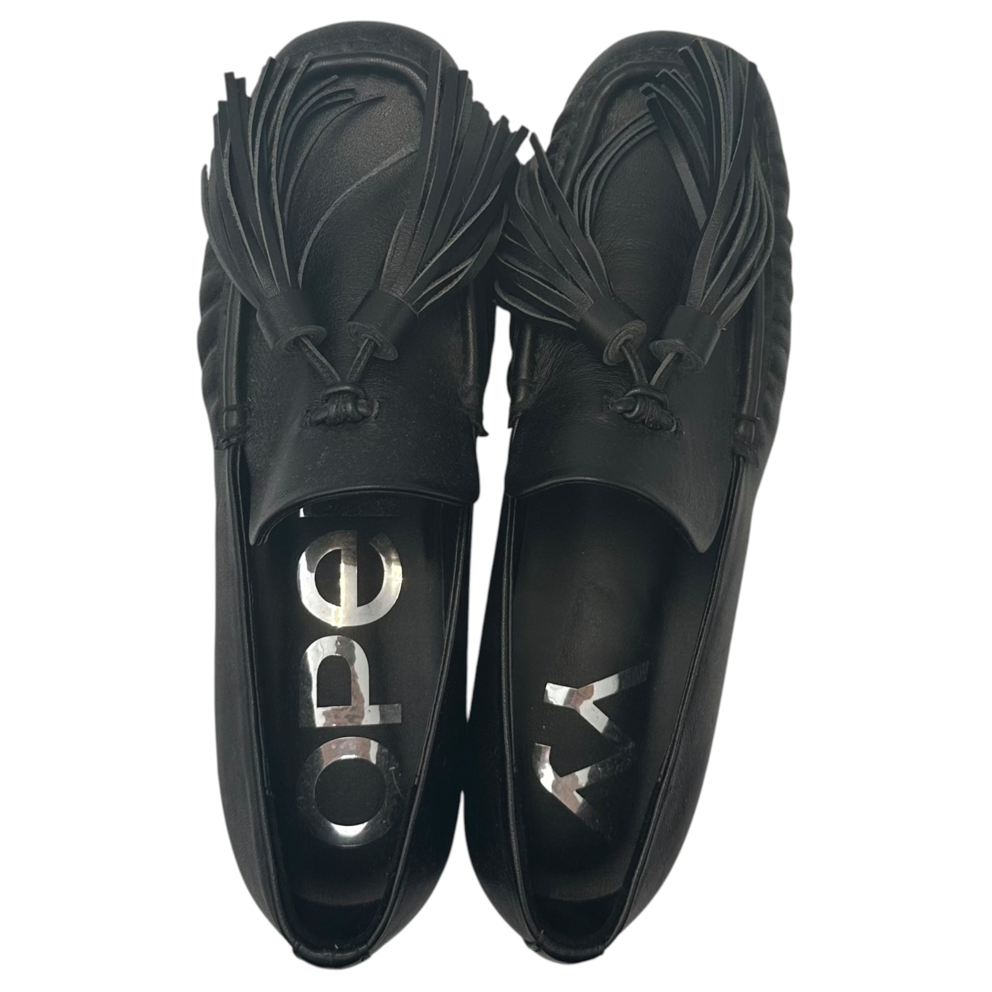 OPEN YY(オープンワイワイ) Black Tassel Loafers タッセル ローファー 37.5(で約24.0cm〜24.5cm) ブラック 革靴 PNG STORE 取扱